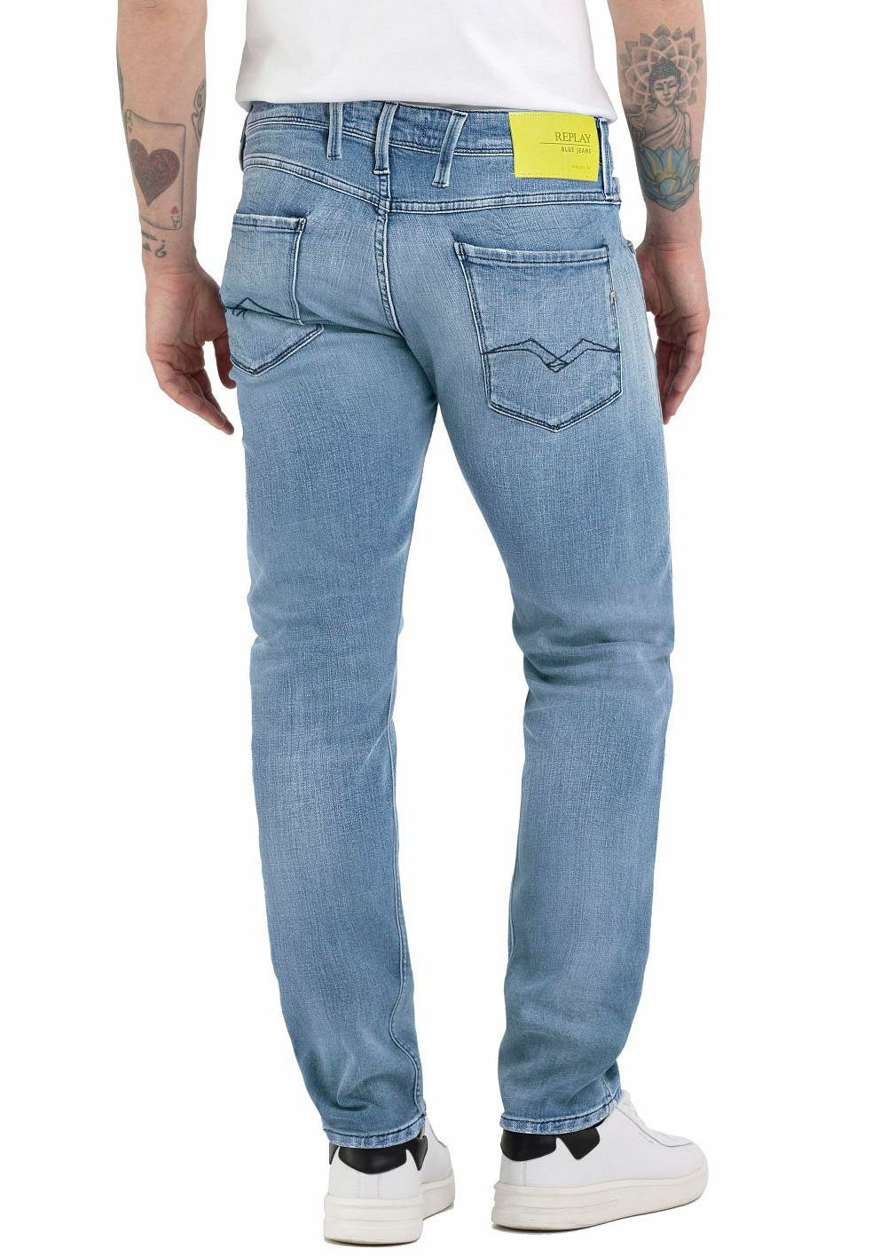 Replay Slim-fit-Jeans ANBASS HYPERFLEX BIO günstig online kaufen