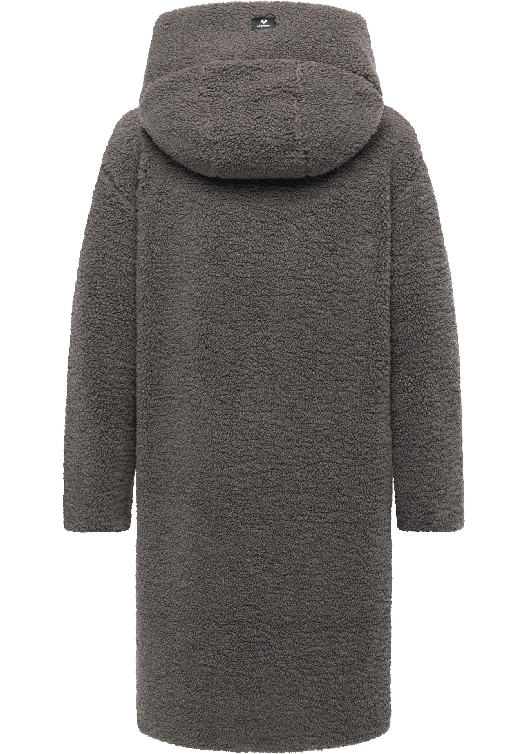 Ragwear Langmantel Joonie YOUMODO Langer Winter Plüschmantel mit Kapuze
