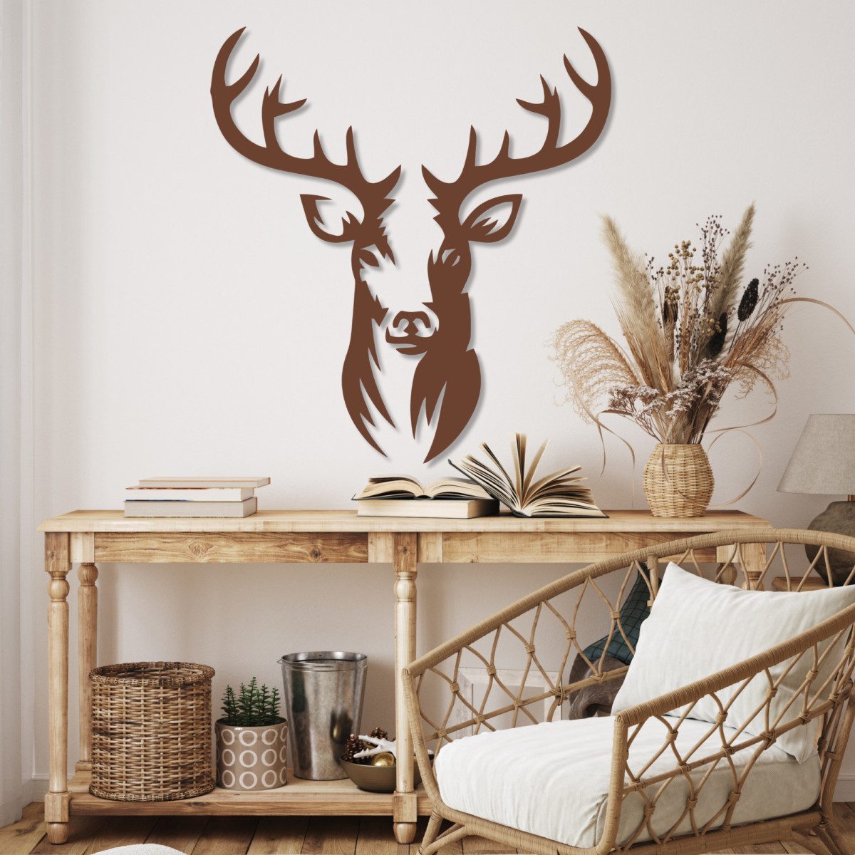 EYOKA Wanddekoobjekt 3D Wandbild aus Holz Wanddeko Moderne Holzkunst 6mm stark (6mm), Wandbild für Wohnzimmer Schlafzimmer Büro mit Doppelseitigem Klebeband