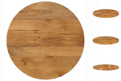 vidaXL Esstisch Tischplatte Ø 90x2,5 cm Rund Massivholz Mango