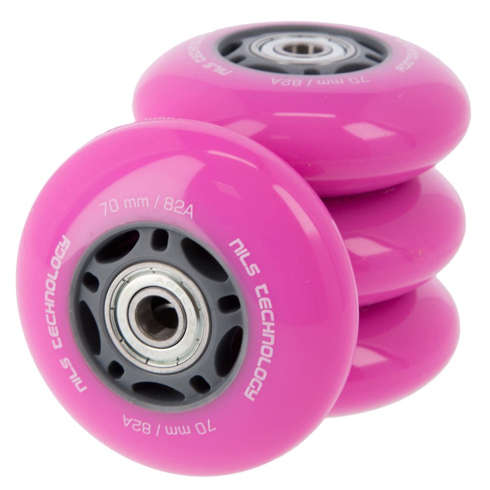 NILS EXTREME Inlineskates-Rolle Ersatzrollen Skaterollen Rollensatz (Spar-Set, 4 St), 82A, 70 mm, 4er-Rollensatz, ABEC-7 Kugellager