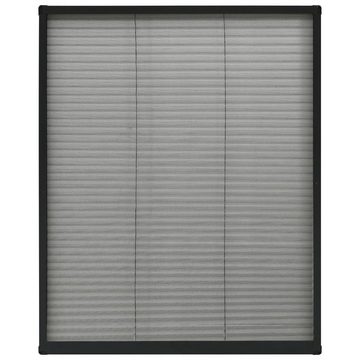 vidaXL Insektenschutz-Fensterrahmen Insektenschutz-Plissee für Fenster Aluminium Anthrazit 80x100cm Fliege