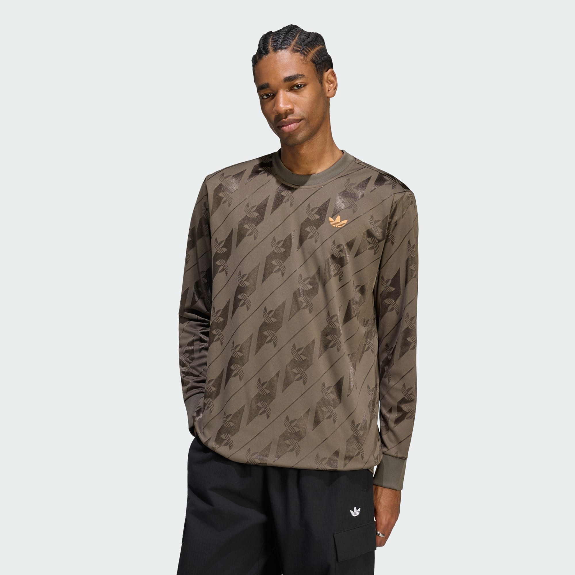 adidas Originals Langarmshirt JACQUARD TREFOIL JERSEY, LANGÄRMELIG (1-tlg)
