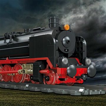 yozhiqu Spielzeug-Zug Dampflokomotiven-Simulationszugmodell: Kinderbauklötze für Jungen, Zurück in das Dampfzeitalter! Verbessern Ihre praktischen Fähigkeiten