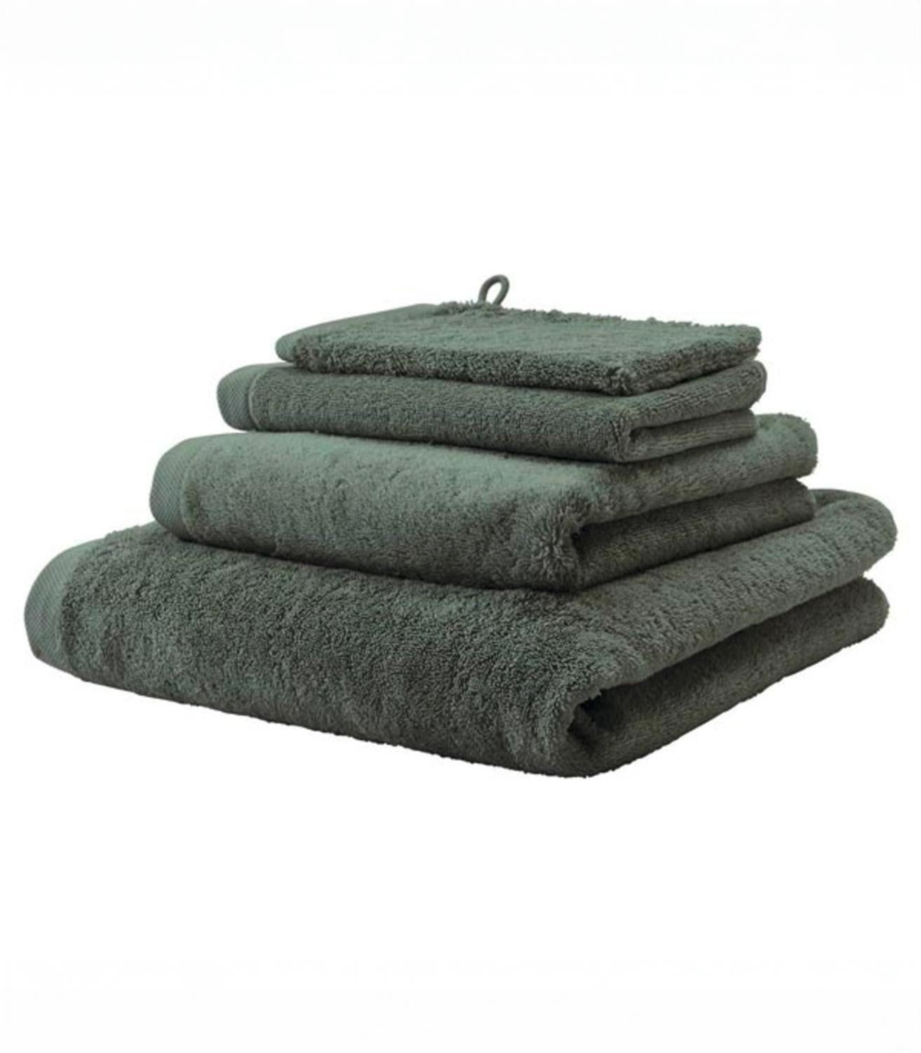 Aquanova Badetuch LONDON, Moosgrün, B 100 cm, L 150 cm, (1-St), gekämmte ägyptische Baumwolle, waschbar