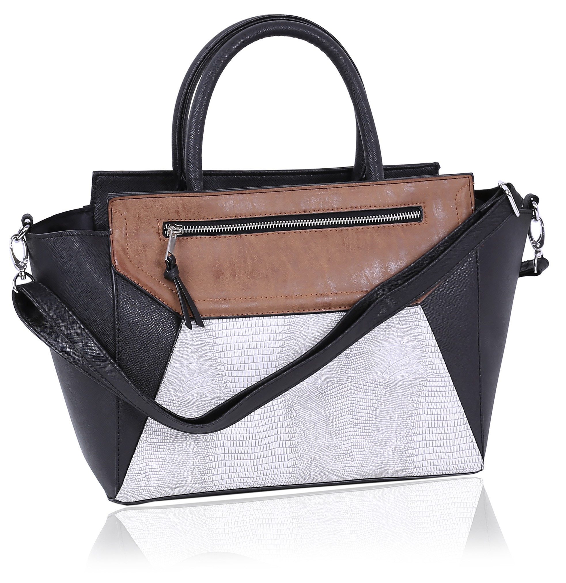 Sarcia.eu Umhängetasche Dreifarbige Tasche