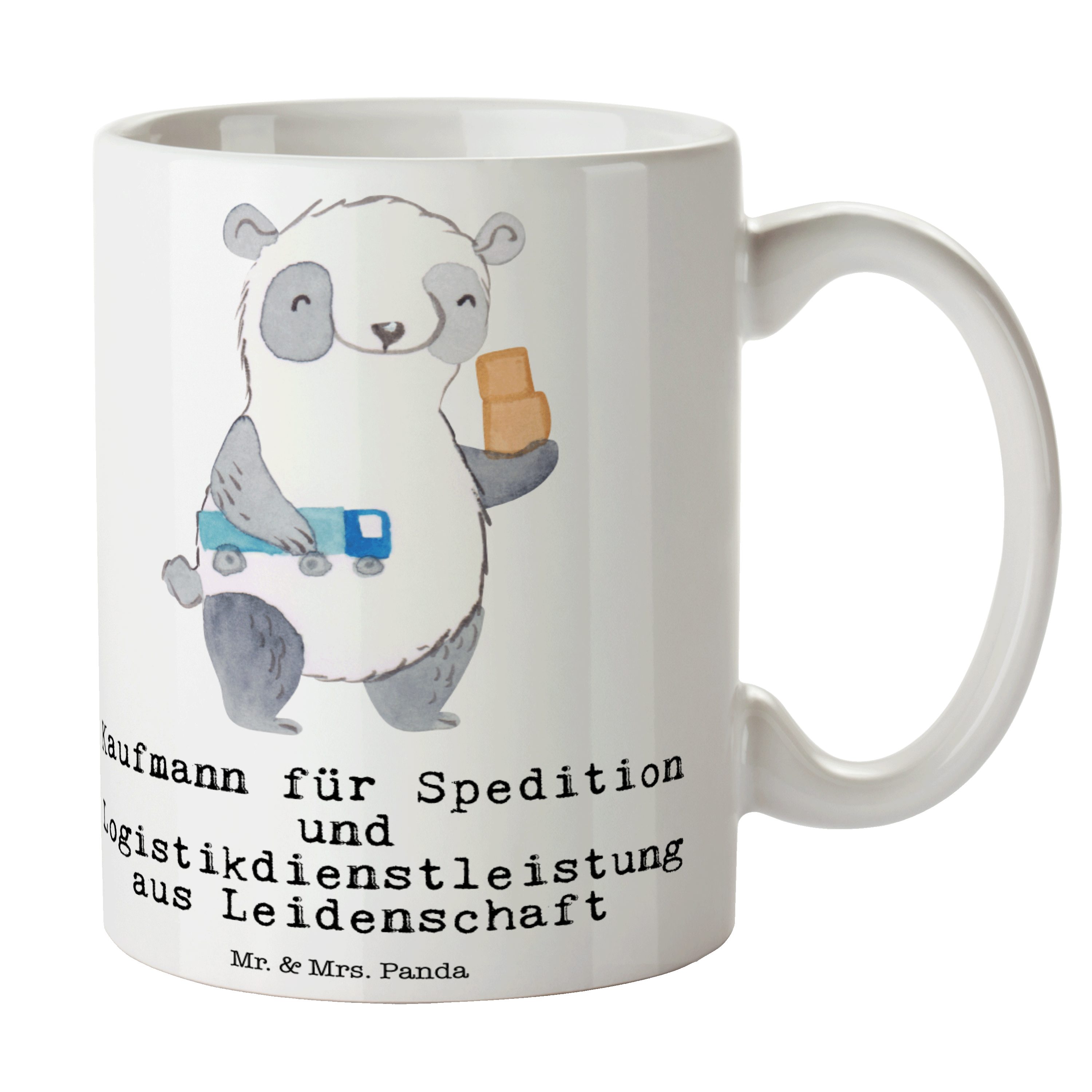 und Mr. & Tasse für aus Panda Mrs. -, Logistikdienstleistung Leidenschaft Kaufmann Keramik Spedition