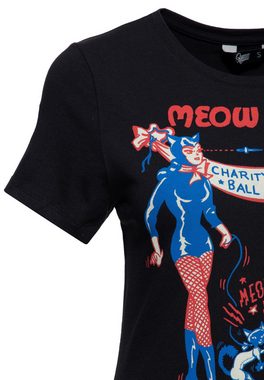 QueenKerosin Print-Shirt Meow Meow (1-tlg) mit Artwork-Print