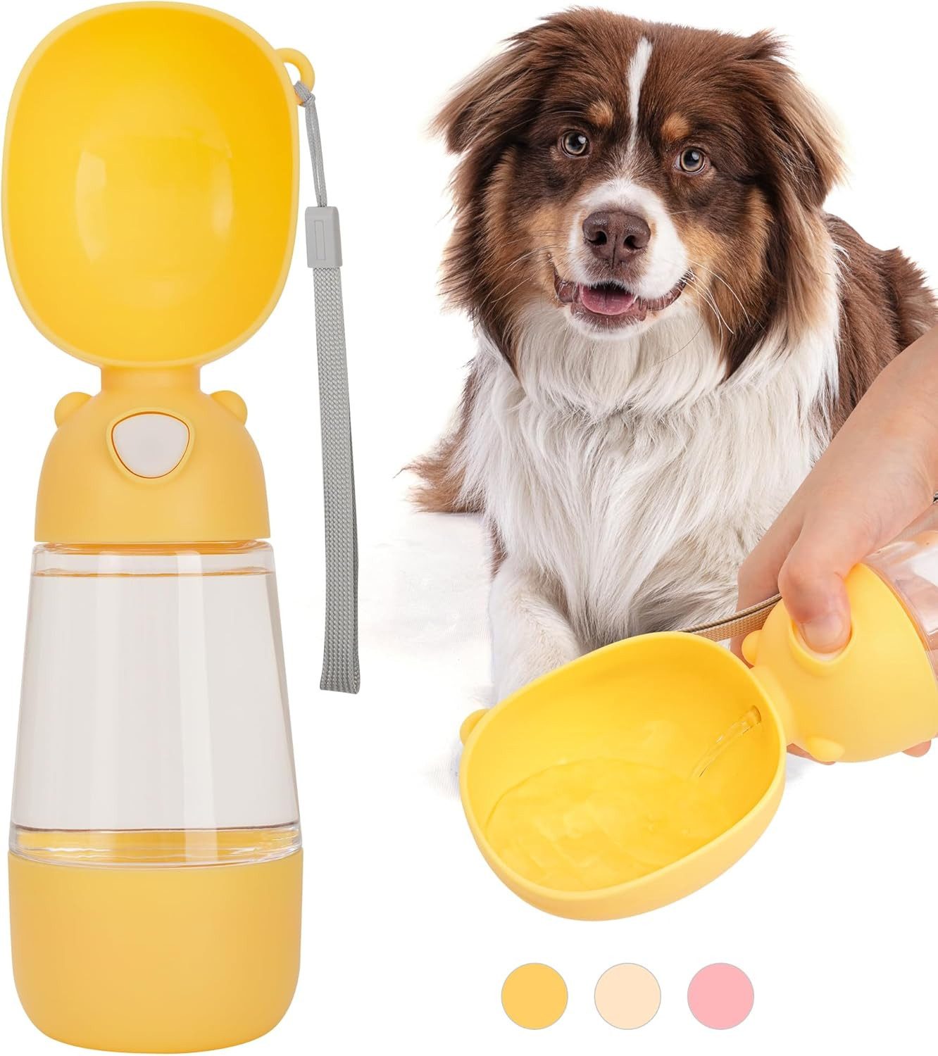 Hunde-Futterautomat Hund Wasserflasche, Tragbare Hundewasserspender