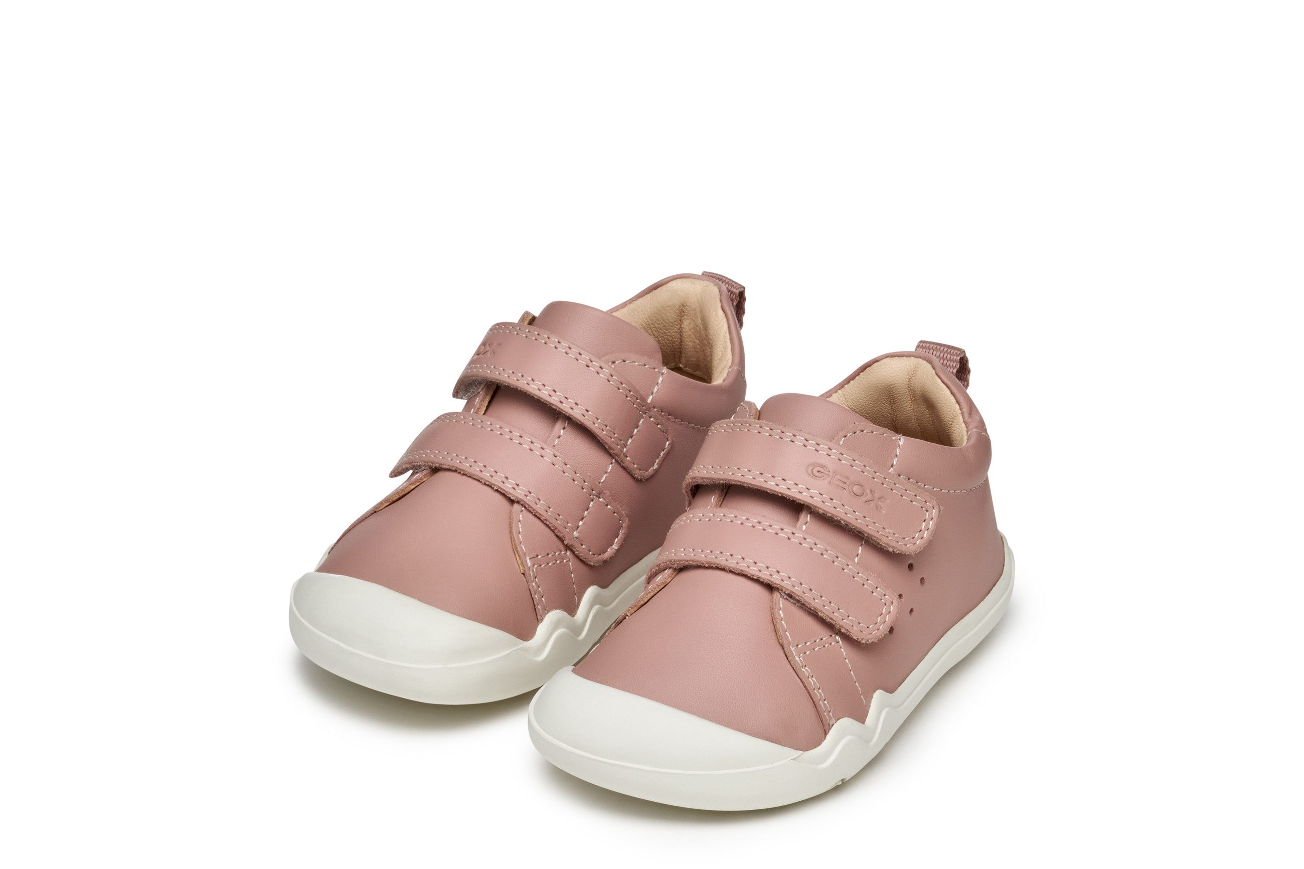 Geox B STEPPIEUP GIRL Sneaker, Sneaker, Klettschuh, Babyschuh mit modischer Perforierung