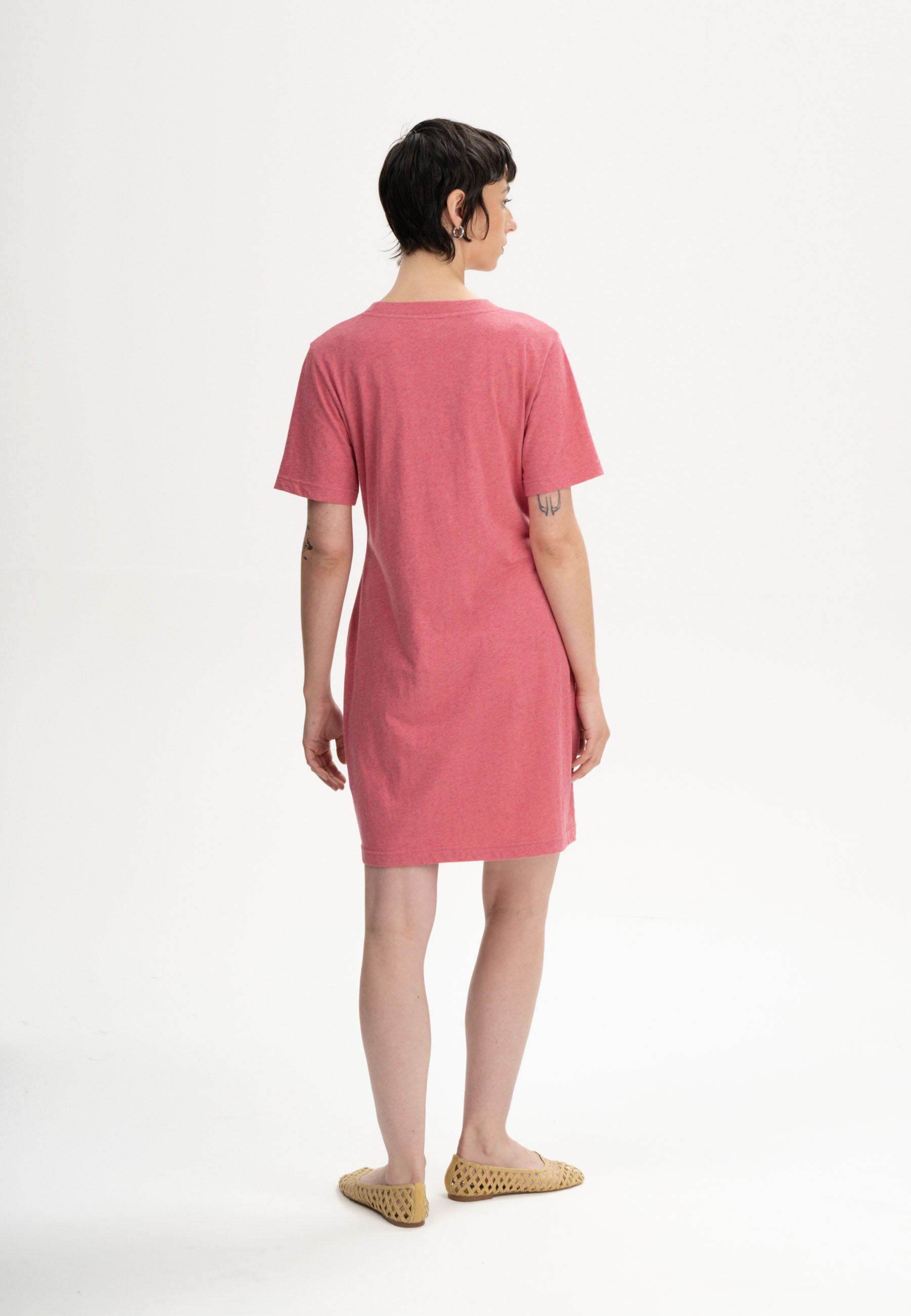 MELA Shirtkleid T-Shirt Kleid Style DARSHA Fein gerippter Kragen