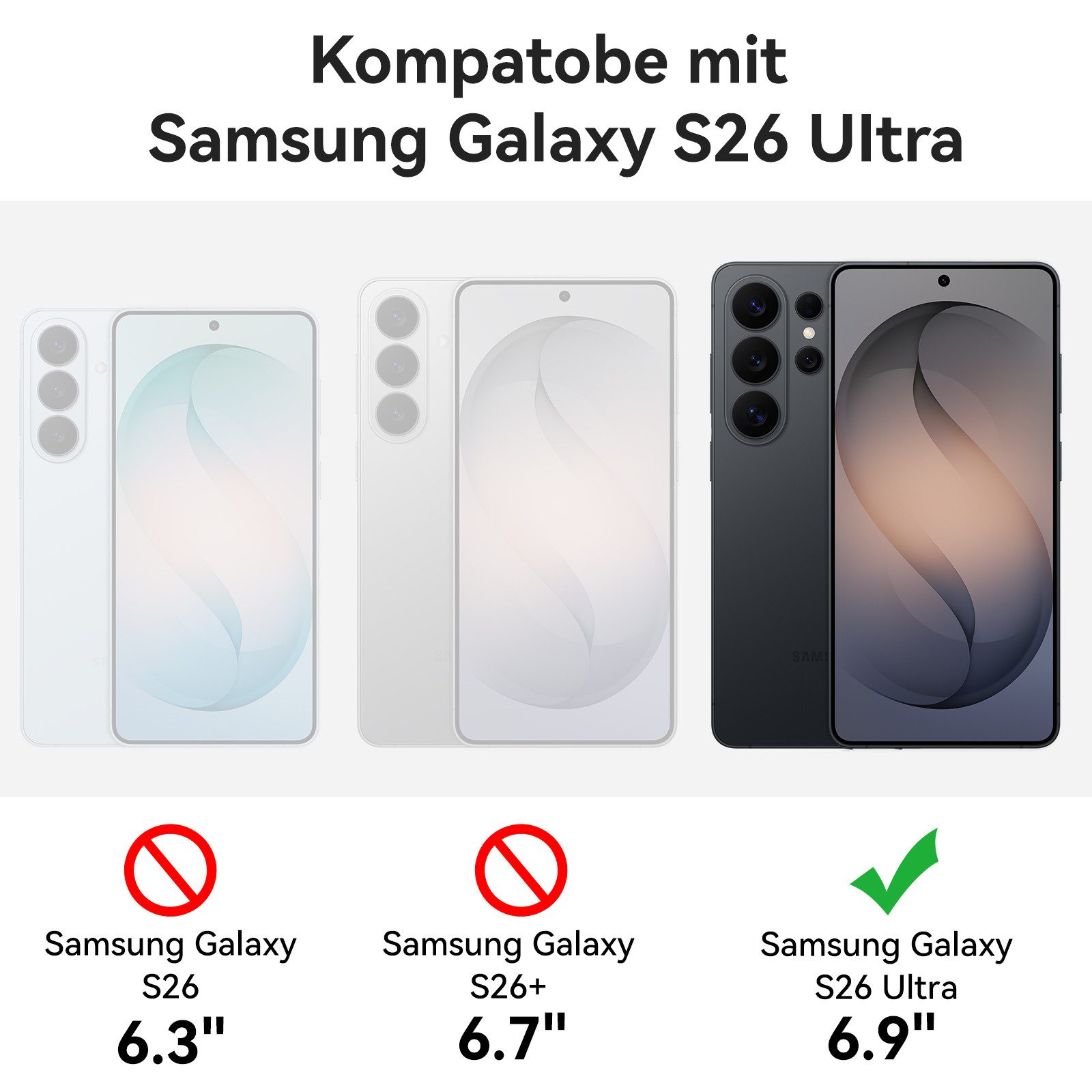 Sytifro Schutzfolie Sichtschutz Panzerglas, Privacy Schutzfolie, Blickschutz für, (Samsung Galaxy S26/ Samsung Galaxy S26+/ Samsung Galaxy S26 Ultra, Samsung Galaxy S25/ Samsung Galaxy S25+/ Samsung Galaxy S25 Ultra, 2 Privacy Glass + 1 Montagerahmen, 9H Härte Panzerfolie), HD Displayschutz, Ultra-klar, Anti-Fingerprint.