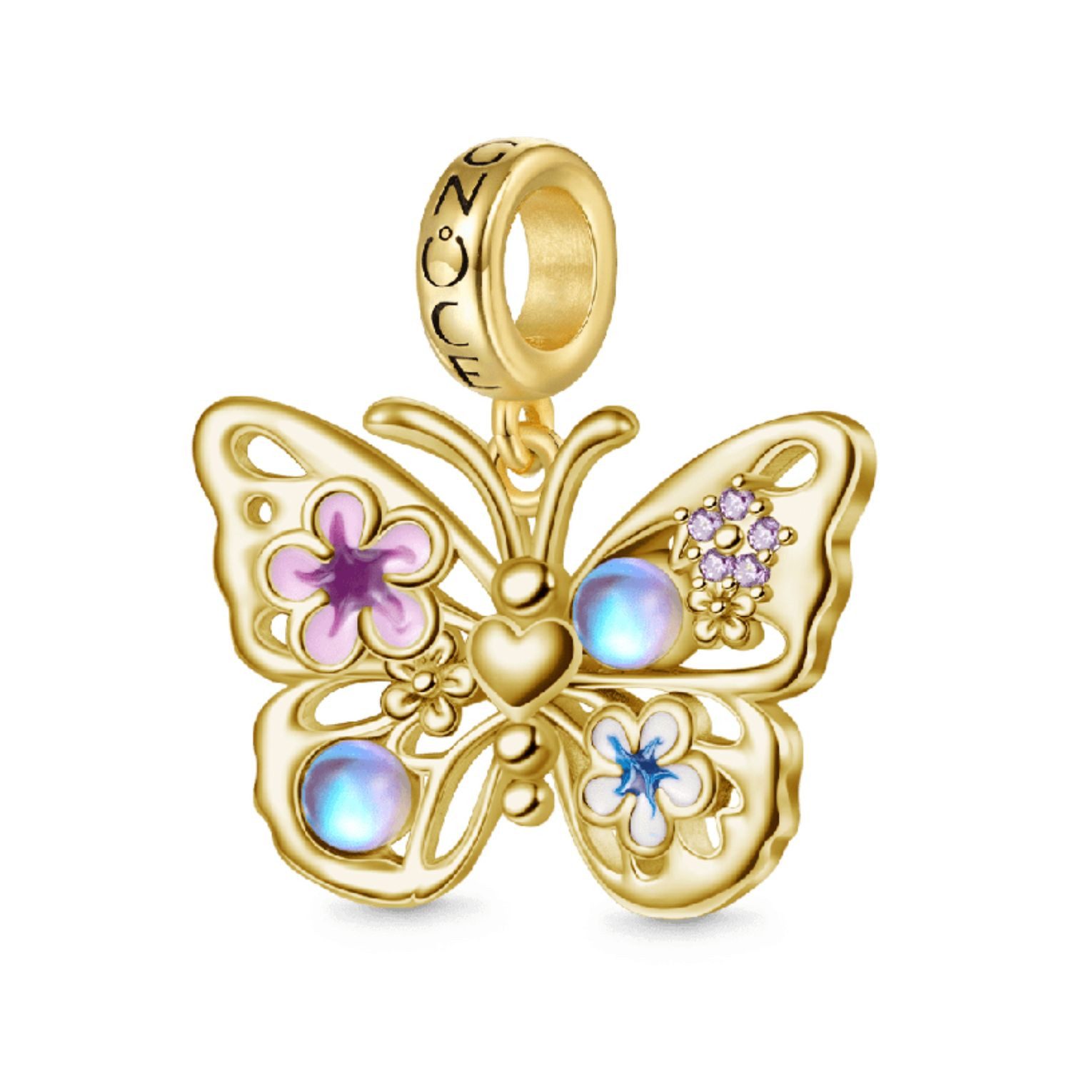 Bead Gnoce Charm Anhänger Schmetterling GOC004-G