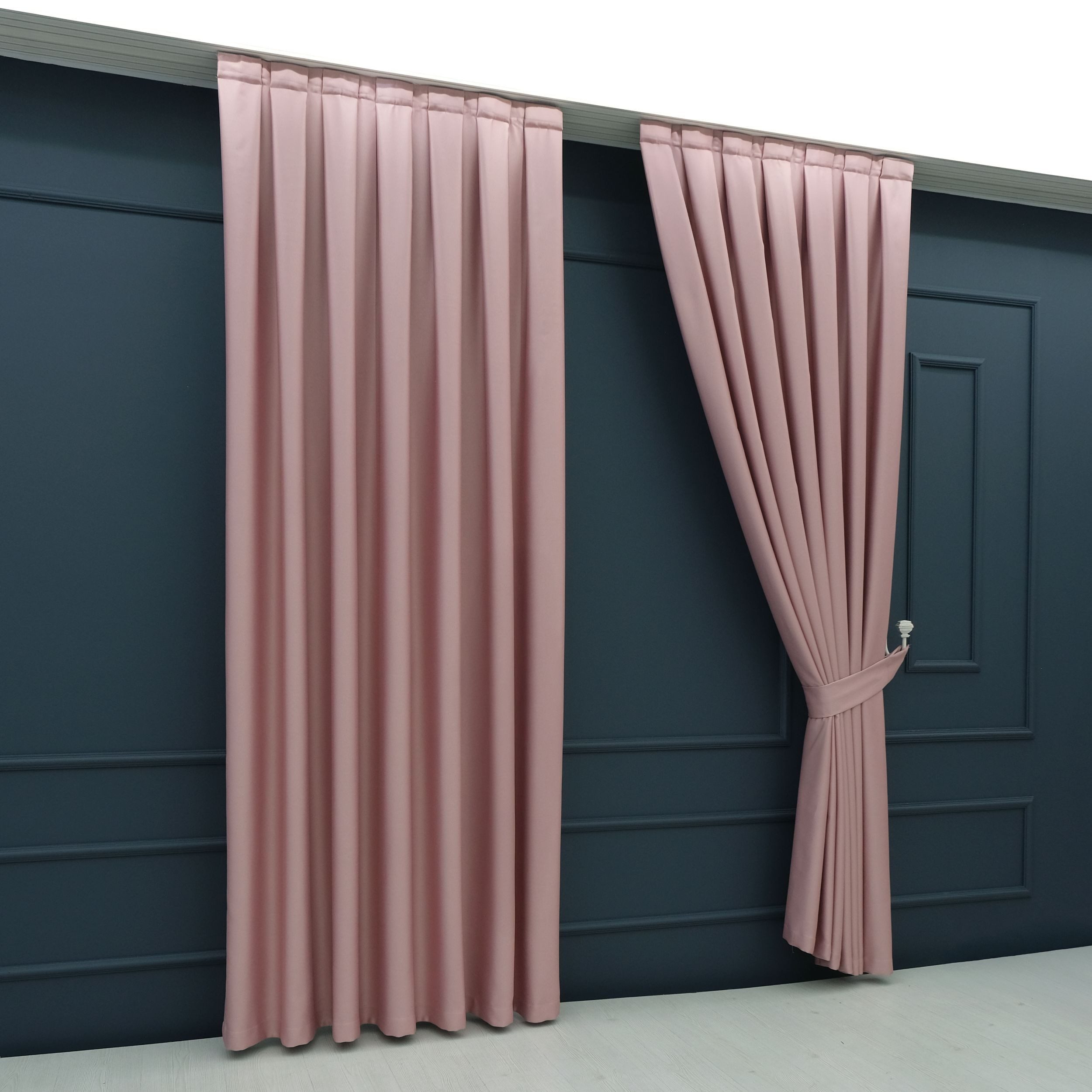 Gardinen by Justyna Vorhang 2er Seiten Schal Set Blackout (4 St), Kräuselband, verdunkelnd, Polyester, Blackout, Verdunkelung, blickdicht, wärmeisolierend, pflegeleicht