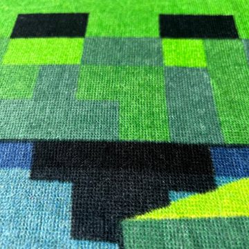 MTOnlinehandel Badetuch Minecraft Game 70x140 cm, 100 % Baumwolle, Baumwolle (1-St), offiziell lizenziertes Bade- / Strandtuch für Gaming Fans