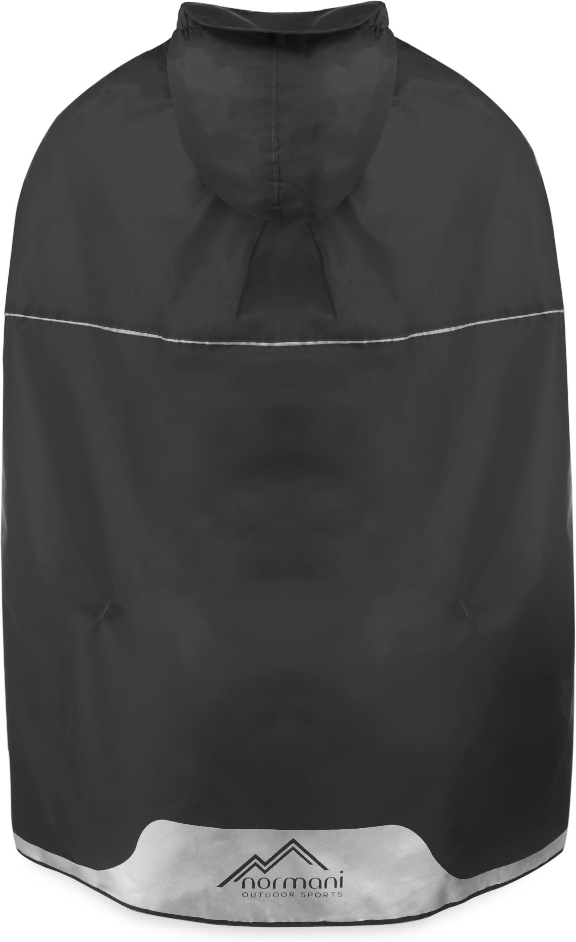 normani Regenponcho Kinder Regenponcho Cherrapunji Kids Wasserdichter Regencape mit Kapuze und Reflektor - Jungen und Mädchen