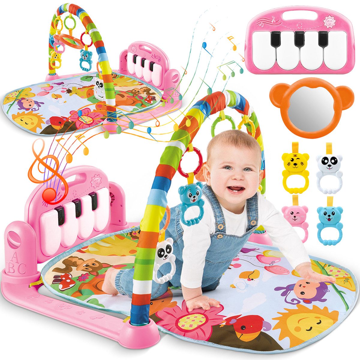 Krabbeldecke Krabbeldecke Spielmatte mit Spielbogen Baby günstig online kaufen