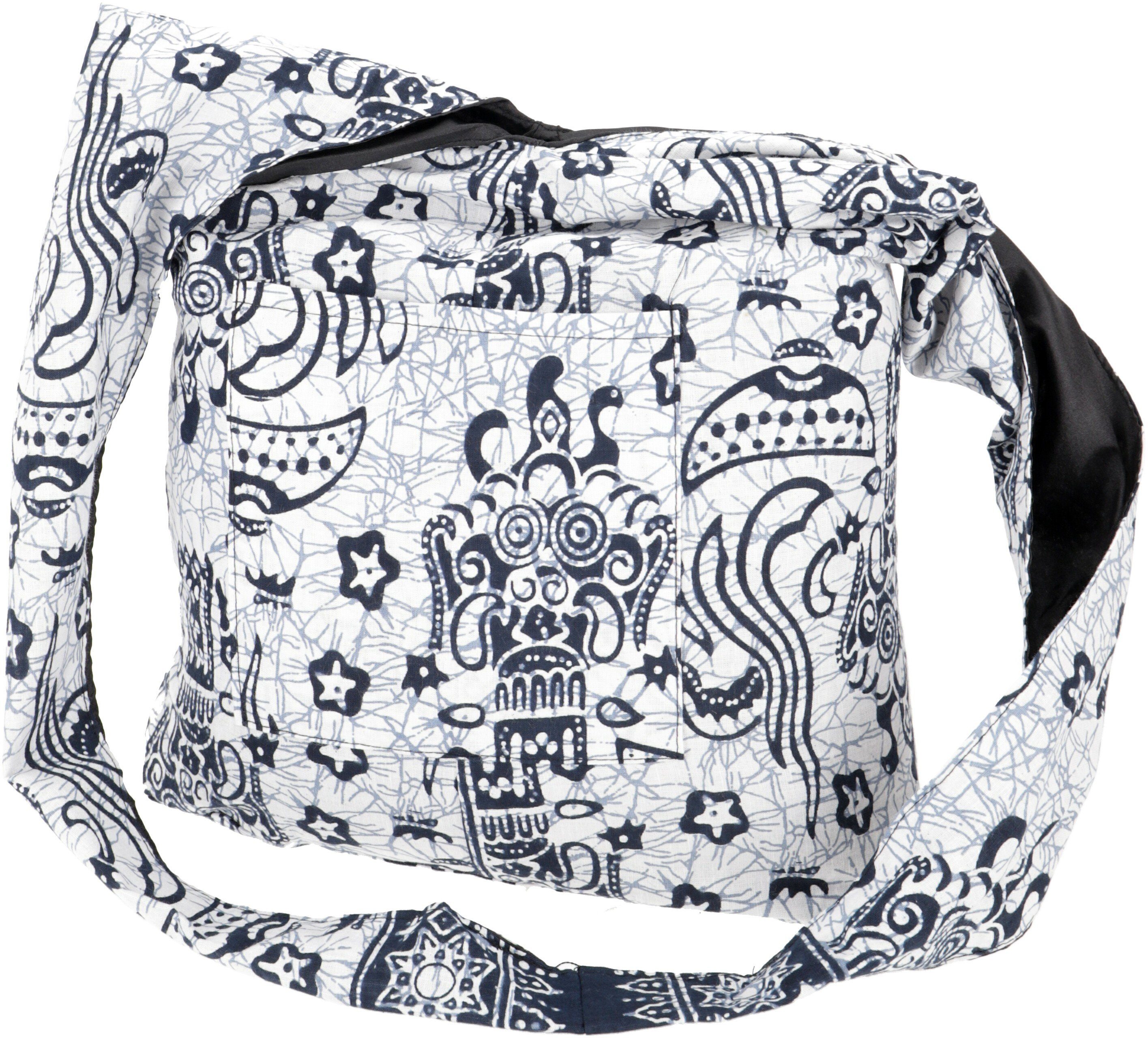 Guru-Shop Schultertasche Sadhu Bag, Schulterbeutel, Hippie Tasche - weiß günstig online kaufen