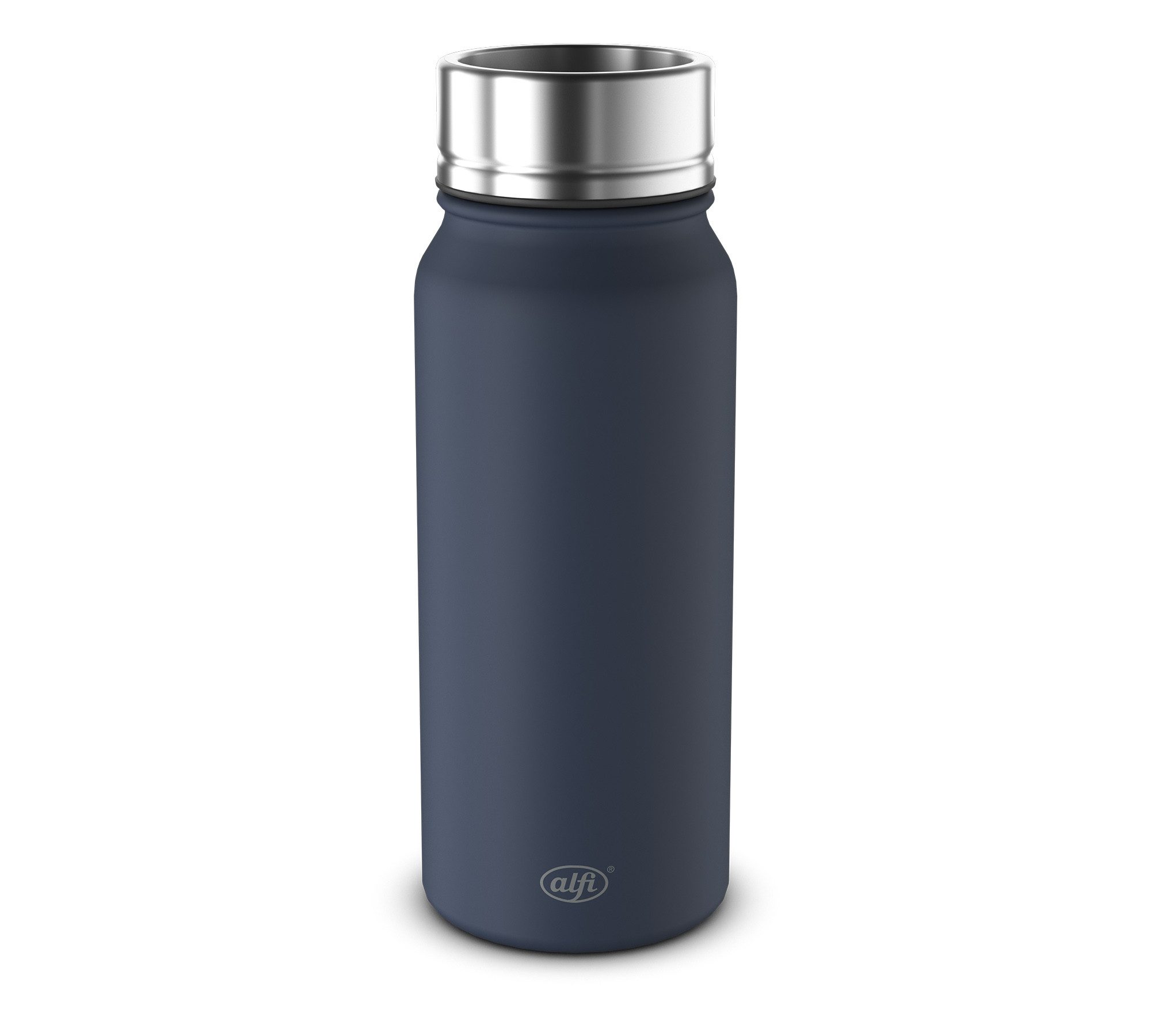 Alfi Thermobecher PURE DRINKING MUG, absolut dicht, spülmaschinenfest, 1-tlg., Edelstahl, Kunststoff, Silikon, 0,50l, 9h heiß & 18h kalt, mit Druckknopf, Pulverbeschichtung
