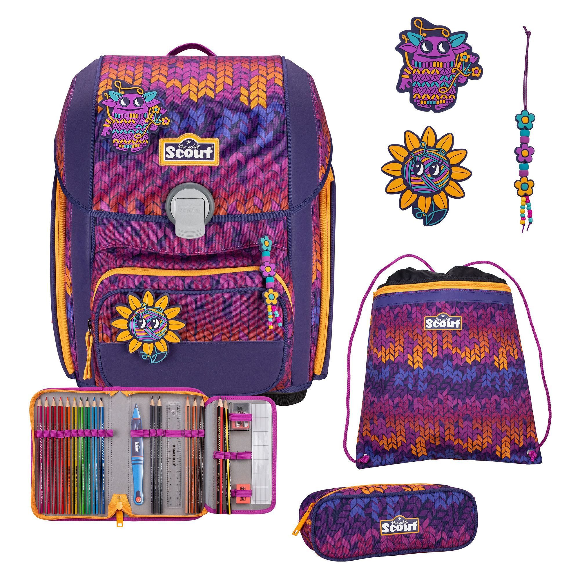 Scout Schulranzen Genius (4-tlg), Polyester