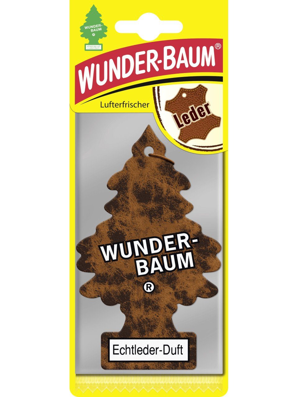 Raumduft Wunderbaum Papierlufterfrischer Echtleder