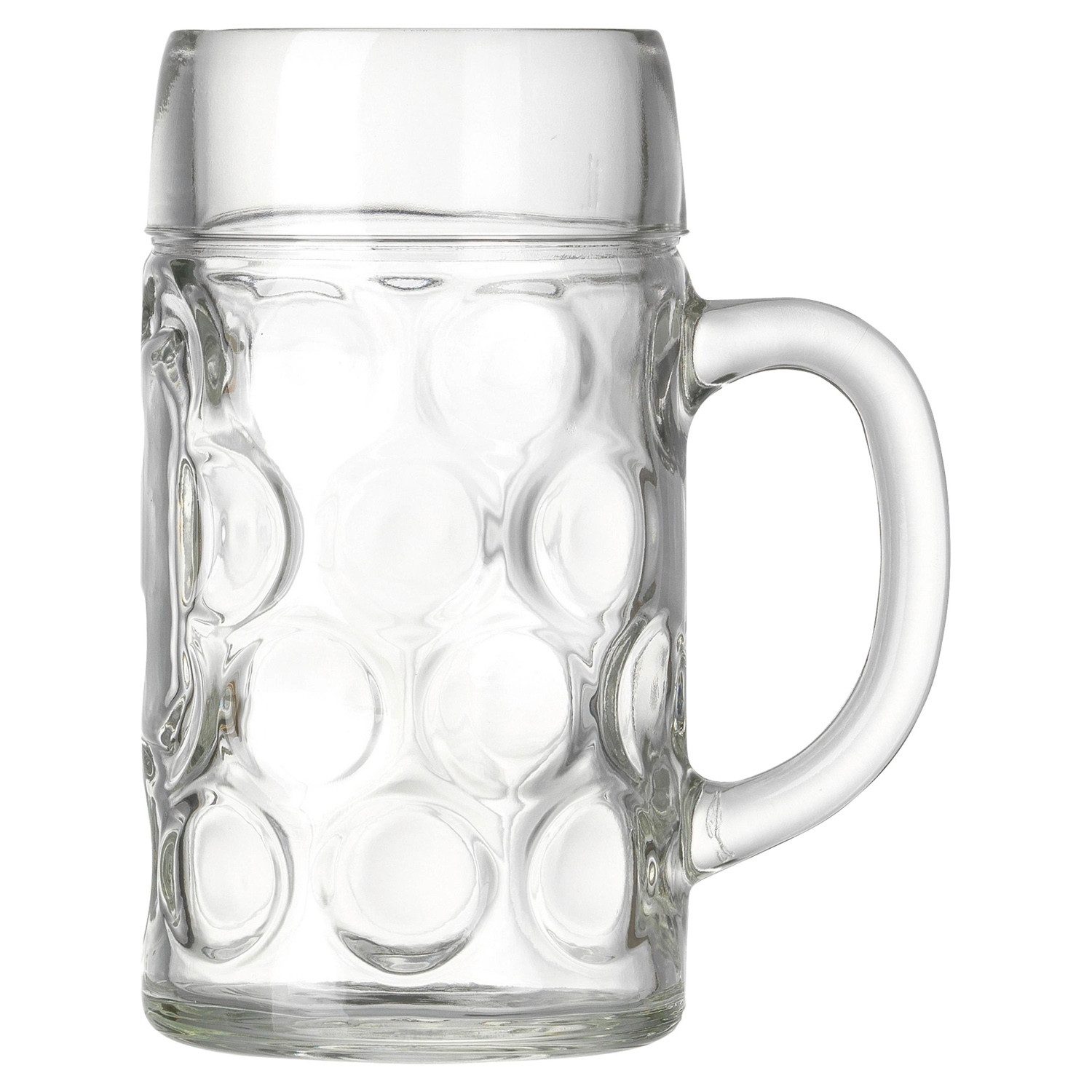 Bierkrug ALEV, 1 Liter, Transparent, mit Henkel