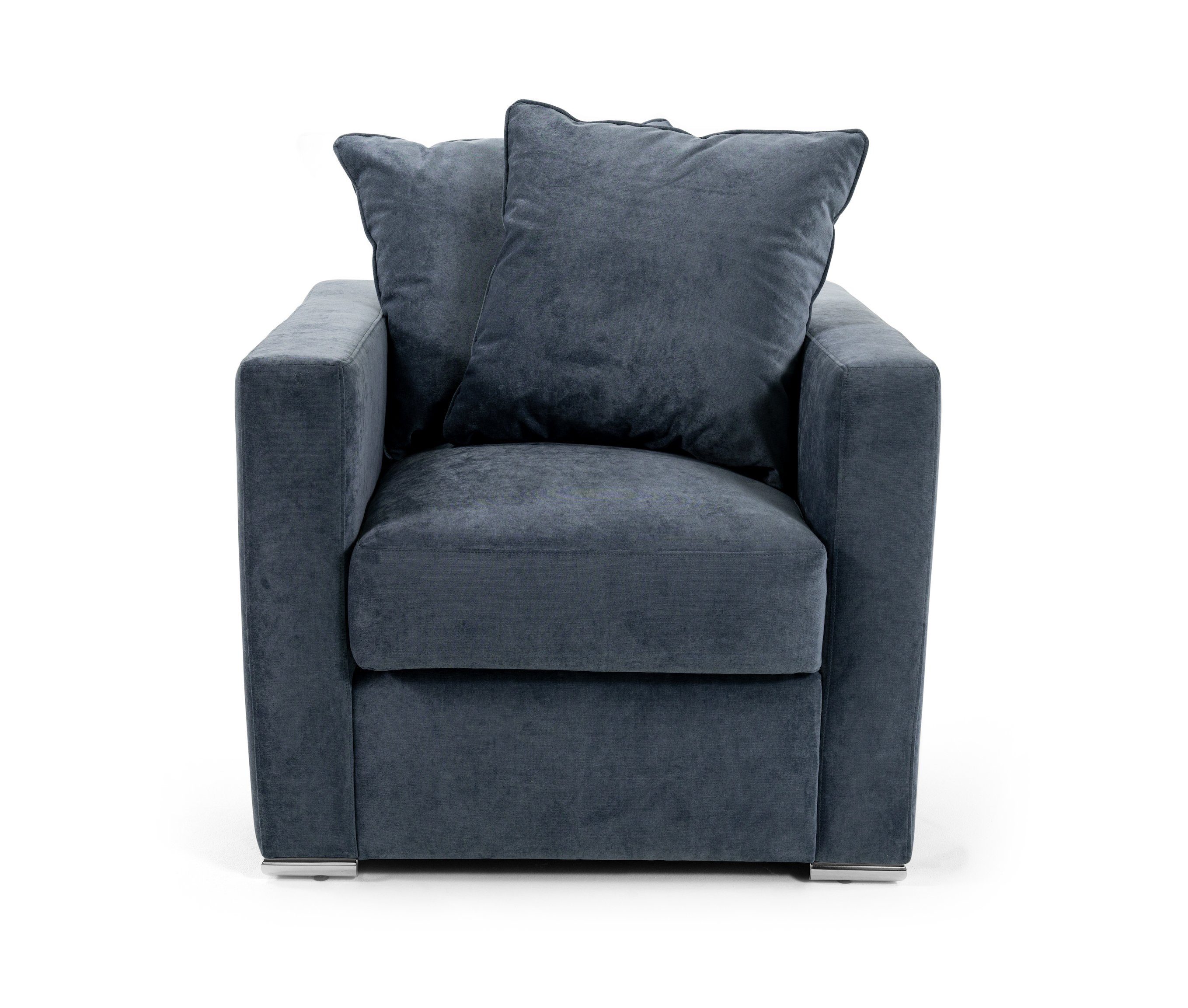 AMARIS Elements Cocktailsessel Sessel 'Paul' Loungesessel mit Samt od. Stoff-Bezug Wohnzimmer 80x85cm, Die perfekte Ergänzung zu unseren Sofas Blau