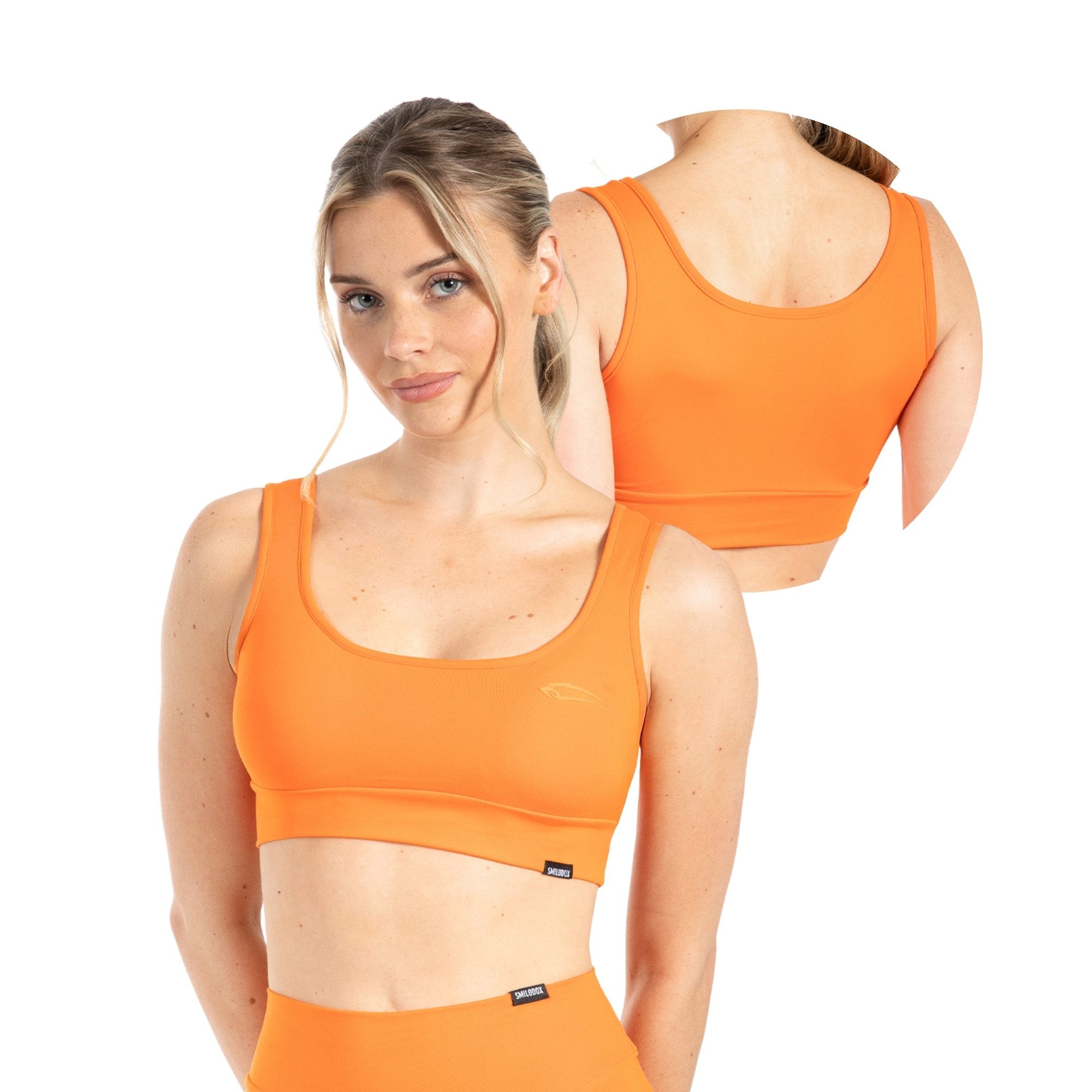 Smilodox Sport-BH Adelynn, Funktionaler Bra mit Breitem Unterbrustband, 3D Rubber Print Schmeichelhafter Passform und Hohem Komfort Sport Top Yoga Training