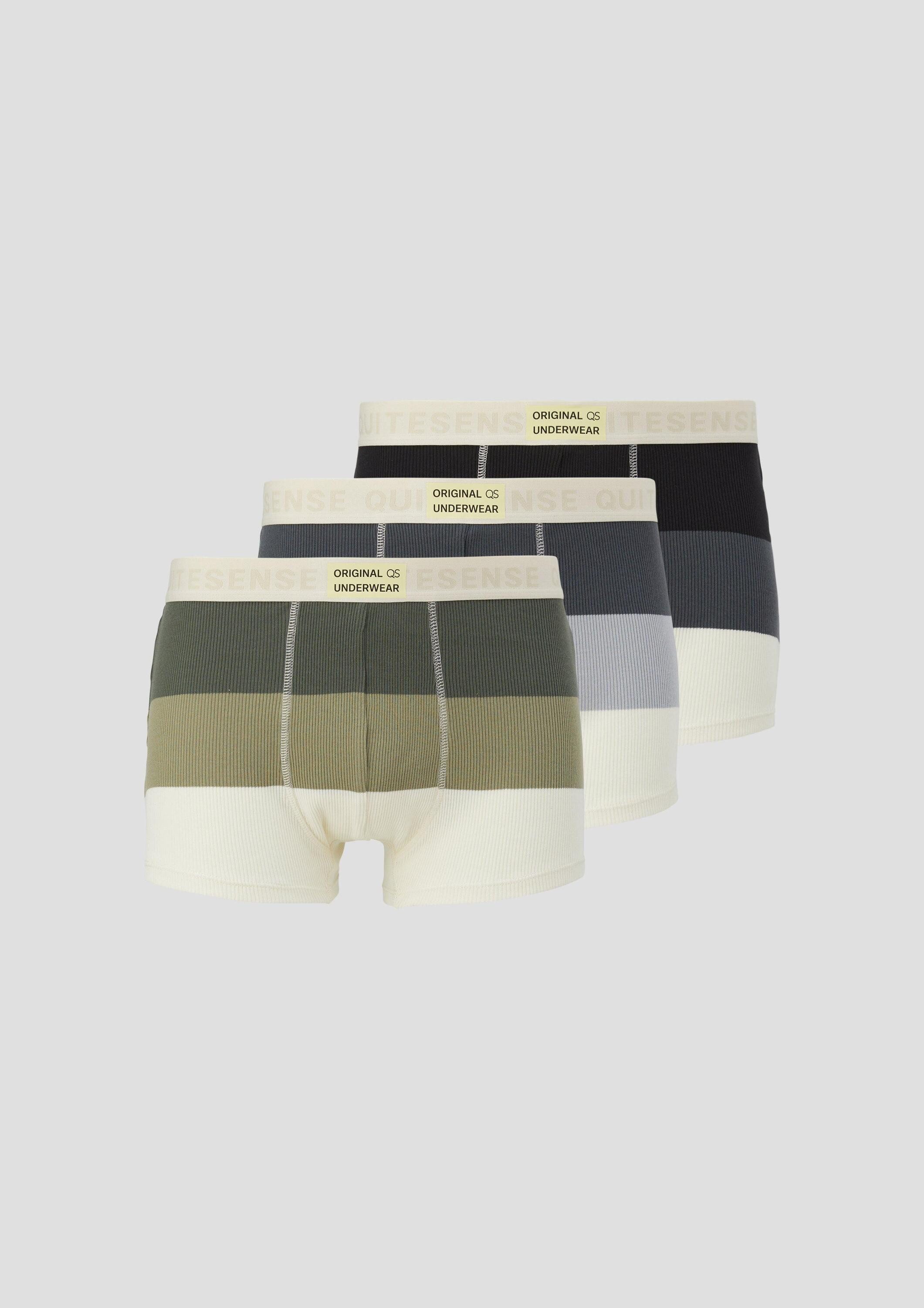QS Boxershorts Boxershort Retro-Boxershorts im 3er-Pack günstig online kaufen