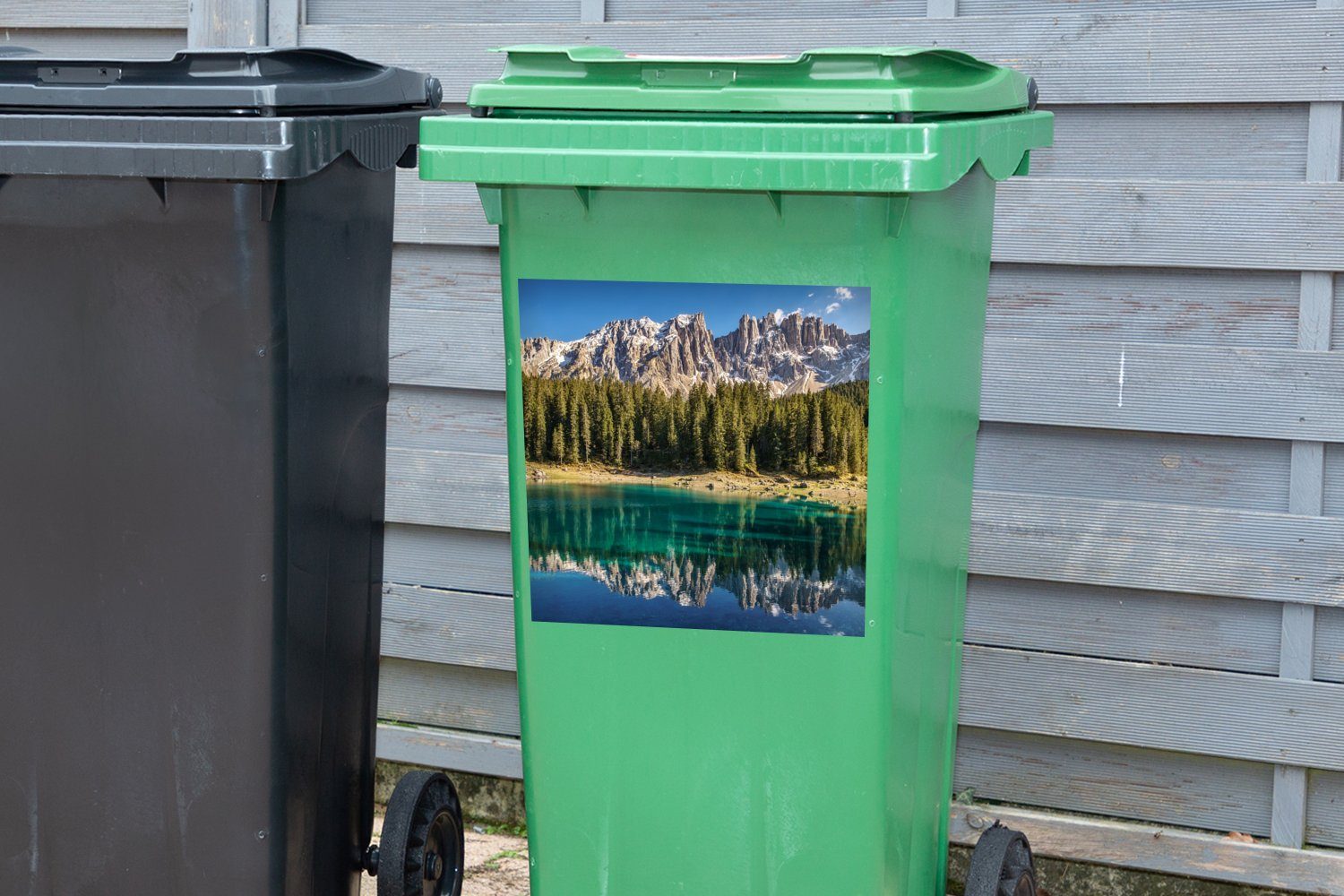 - Wandsticker Container, Sticker, Berg Abfalbehälter MuchoWow (1 Mülleimer-aufkleber, - Strand Mülltonne, Wald St),