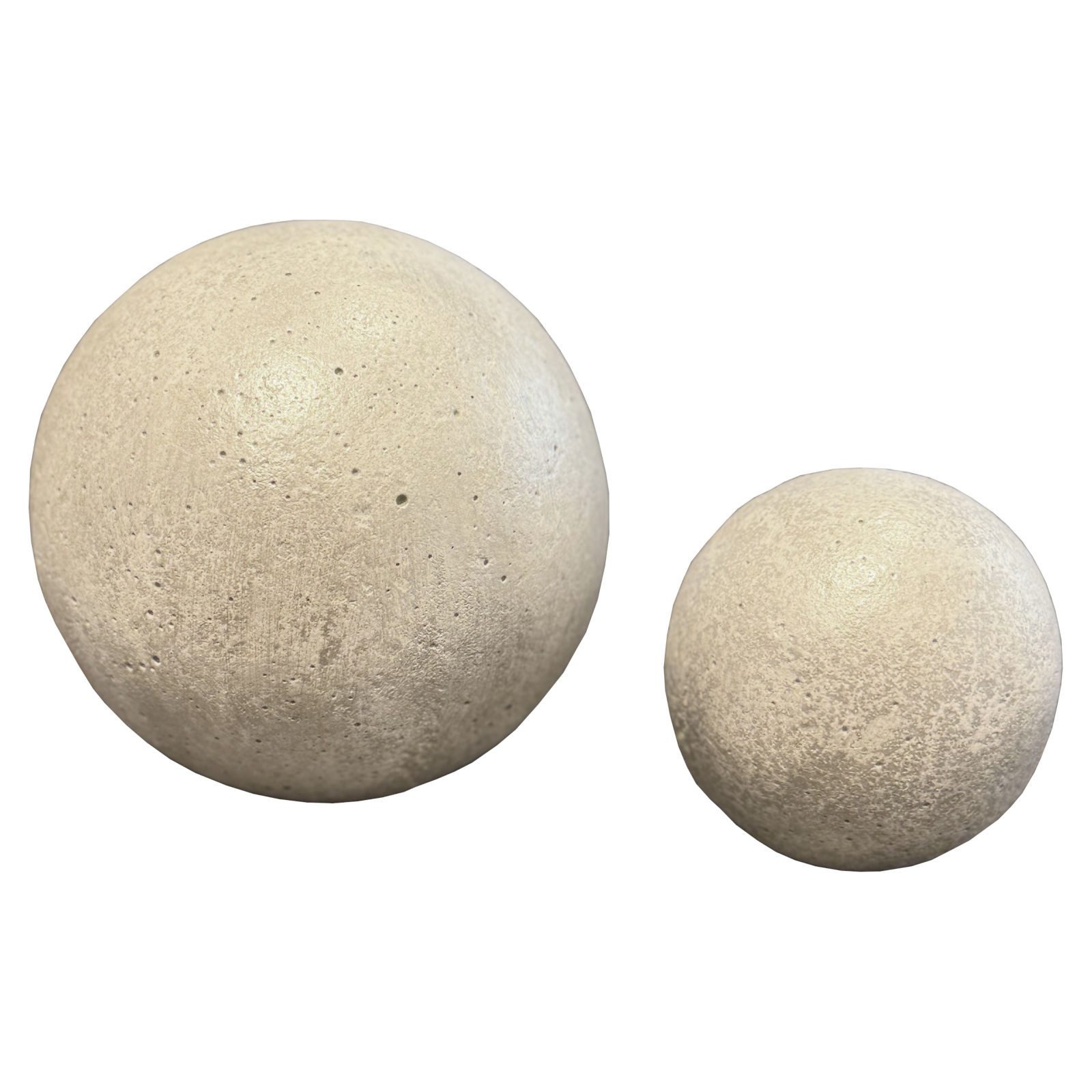 ZGM Gartenfigur Beton Dekokugeln, 2er Set, stilvolle Dekoration für Garten und Haus