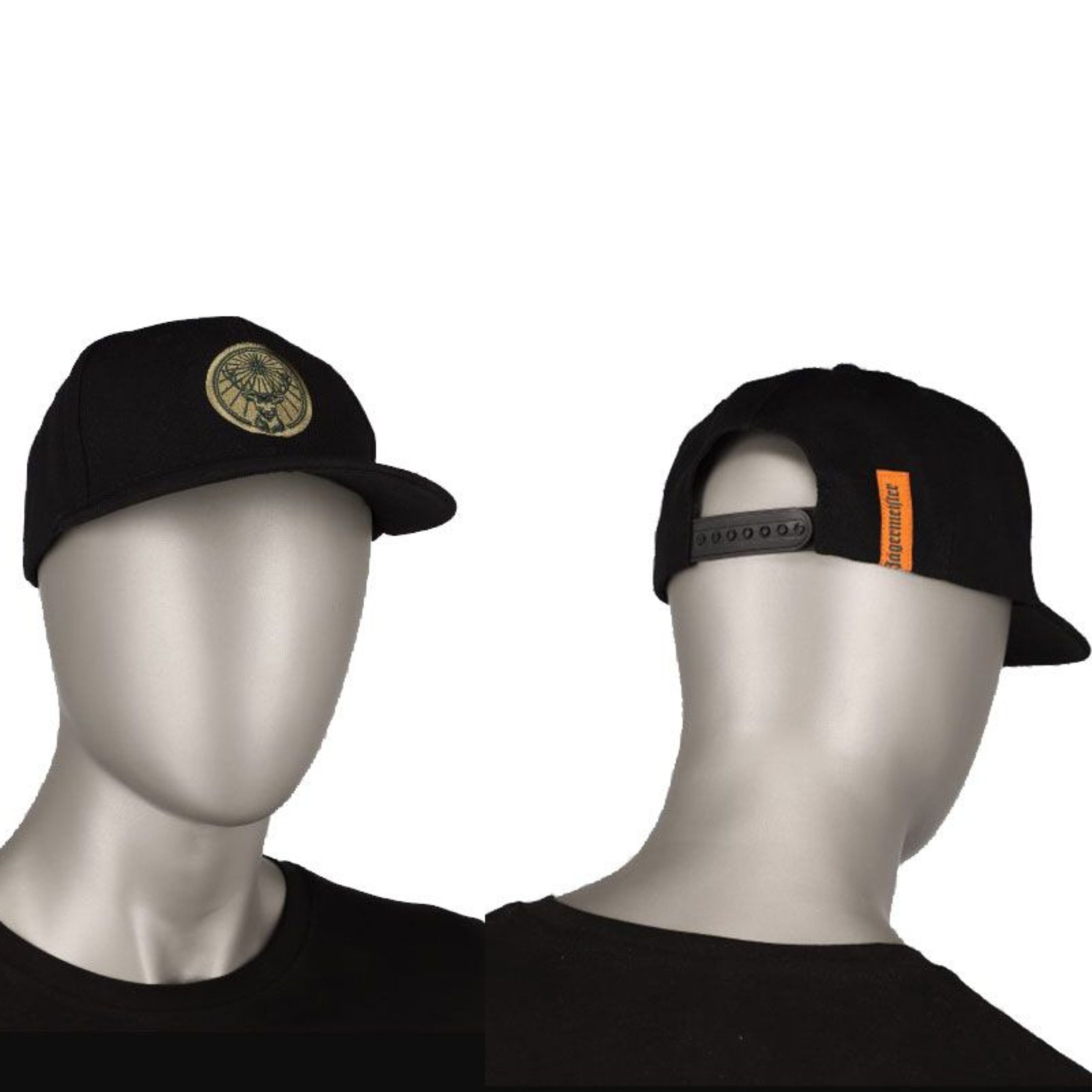 Jägermeister Flat Cap Jägermeister Flatcap moderne Cap Kappe in schwarz (1-St)