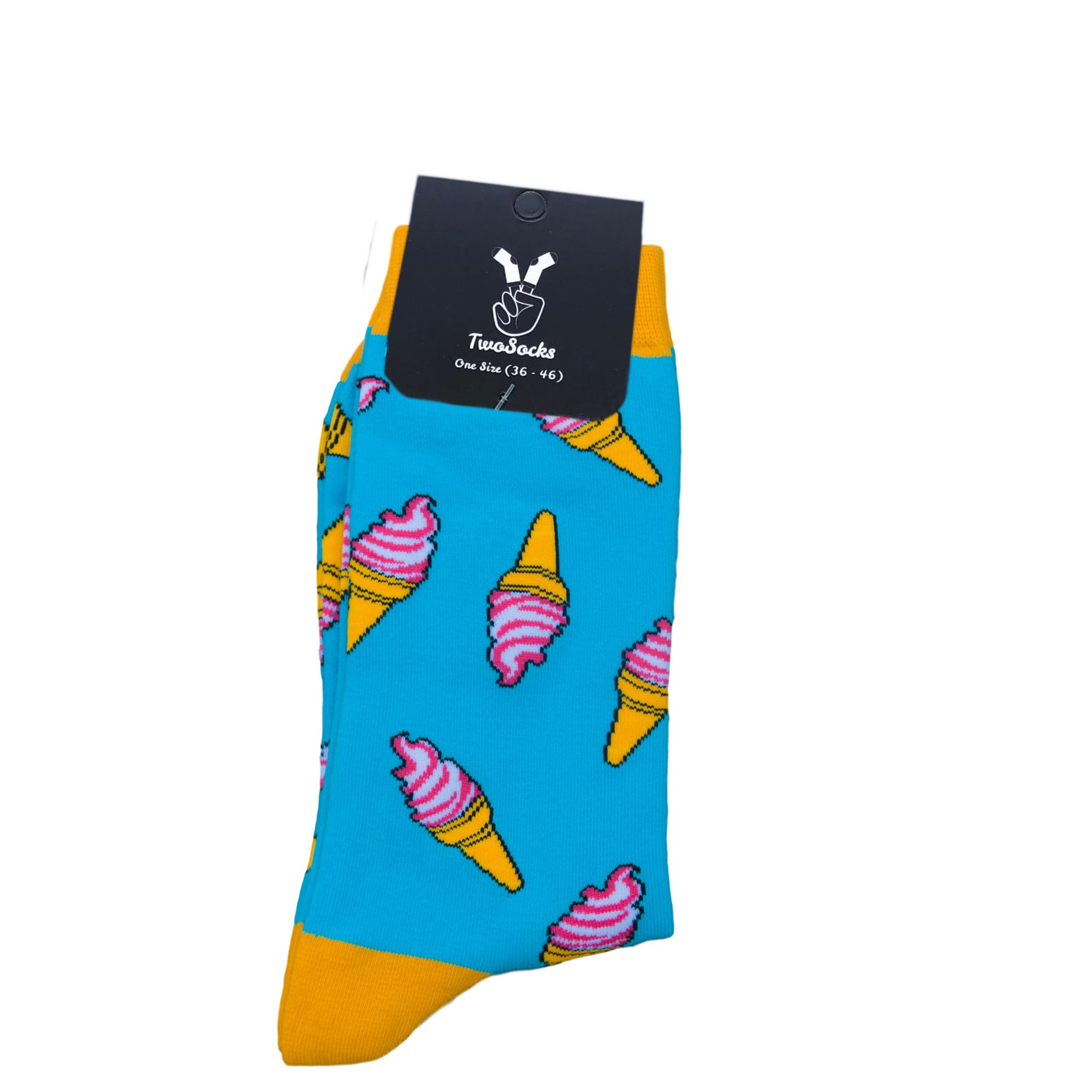 Rainbow Socks Eis-Becher-Socken – 1 Paar, Lustiges Geschenk Für Eis-Liebhaber, 3 Varianten, Größen 36-50