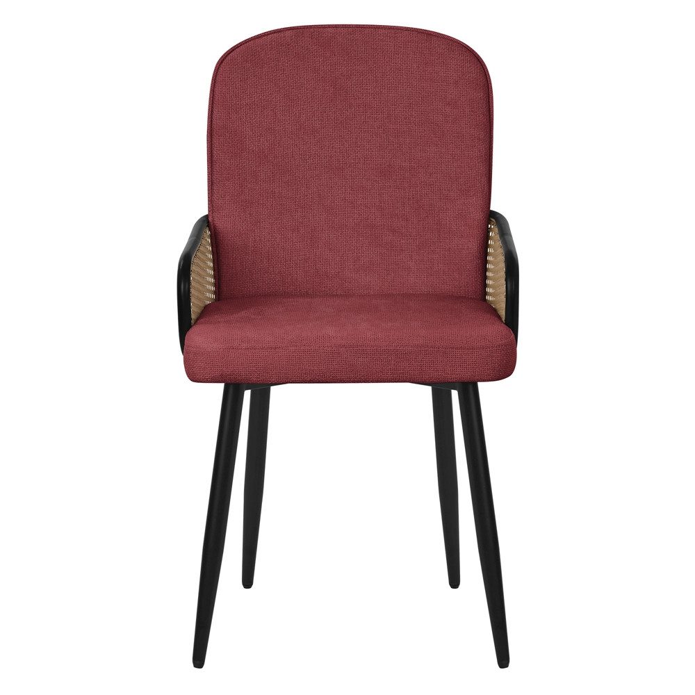 ML-DESIGN Polsterstuhl Esszimmerstühle mit Armlehne & Rückenlehne Ergonomische moderne Design (4 St), Armlehnstuhl mit Metallbeine 4er Set Rot Lounge Sessel bis 120 kg
