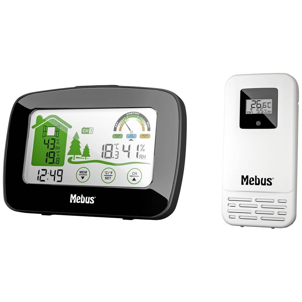 Mebus Funk-Wetterstation 11037 Wetterstation (mit Touch-Screen-Display)