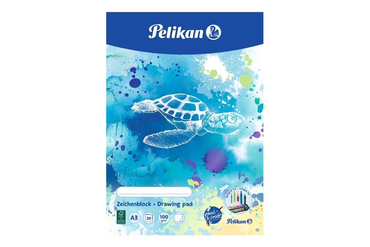 Pelikan Zeichenblock Pelikan Zeichenblock C3/20 A3 20 Bl. Schildkröte FSC Mix