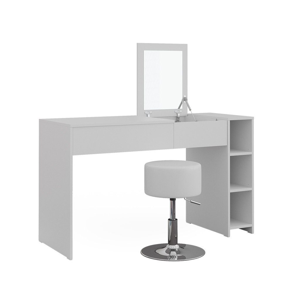 Vicco Schminktisch Kira, Weiß, 129.6 cm günstig online kaufen