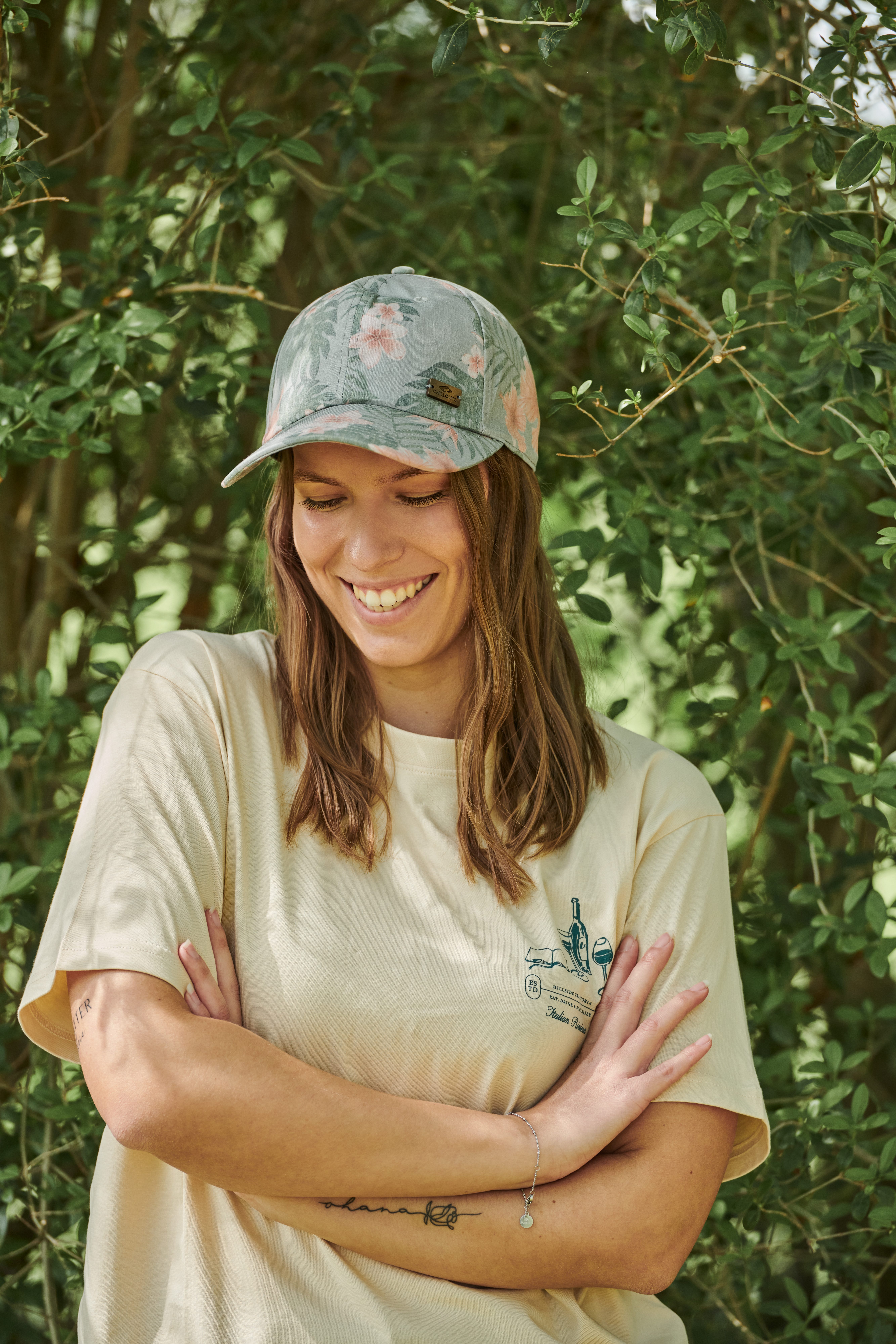 chillouts Baseball Cap Waimea Hat mit tropischem Muster & verstellbar für lässige Strand-Vibes