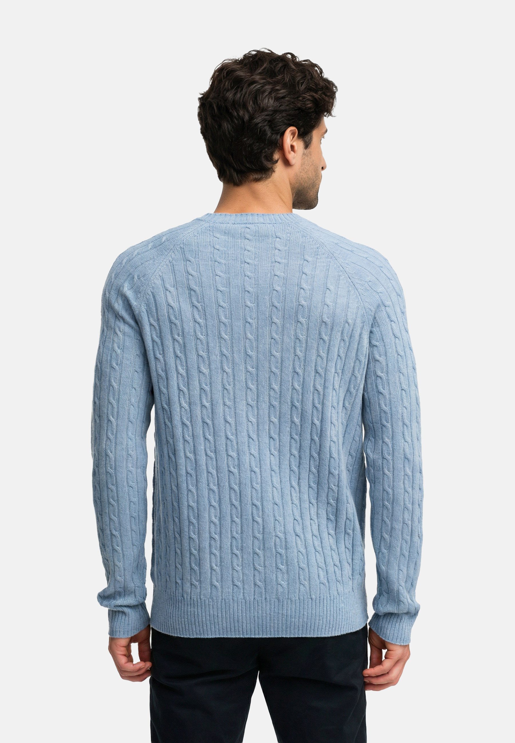 Kronstadt Strickpullover Herren KSFlynn Strickpullover Herrenpullover Strickpullover mit zeitlosem Zopfmuster