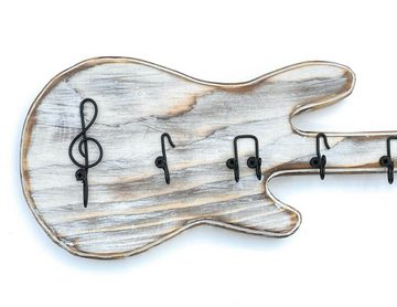 DanDiBo Schlüsselbrett Schlüsselbrett Holz Handmade 96107 Gitarre Schlüsselboard Schlüsselhaken Schlüsselleiste Schlüsselkasten