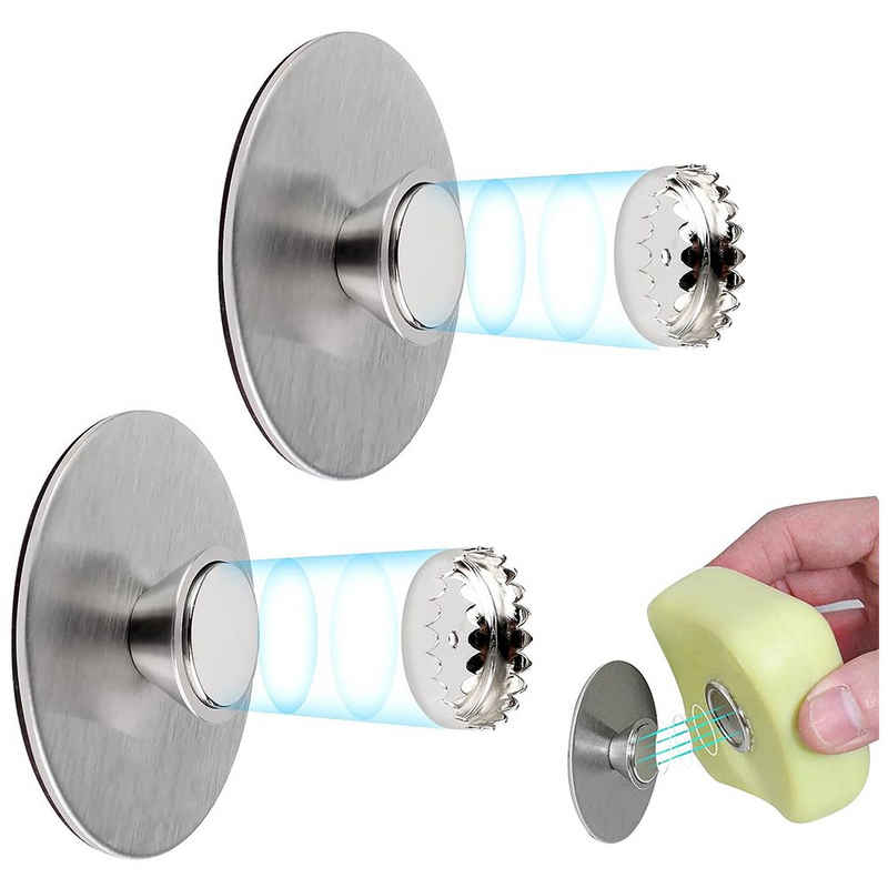 NUODWELL Seifenschale Seifenhalter mit Magnet, 2 Stück Seifenhalter Magnet Ohne Bohren, 2-St.