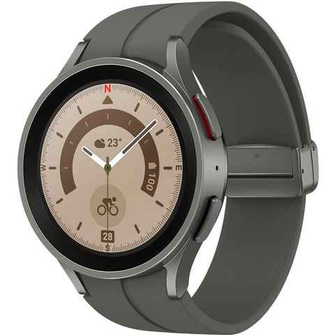 Samsung Galaxy Watch 5 Pro 45mm BT Smartwatch (3,46 cm/1,4 Zoll, Wear OS by Samsung), Fitness Uhr, Fitness Tracker, Gesundheitsfunktionen