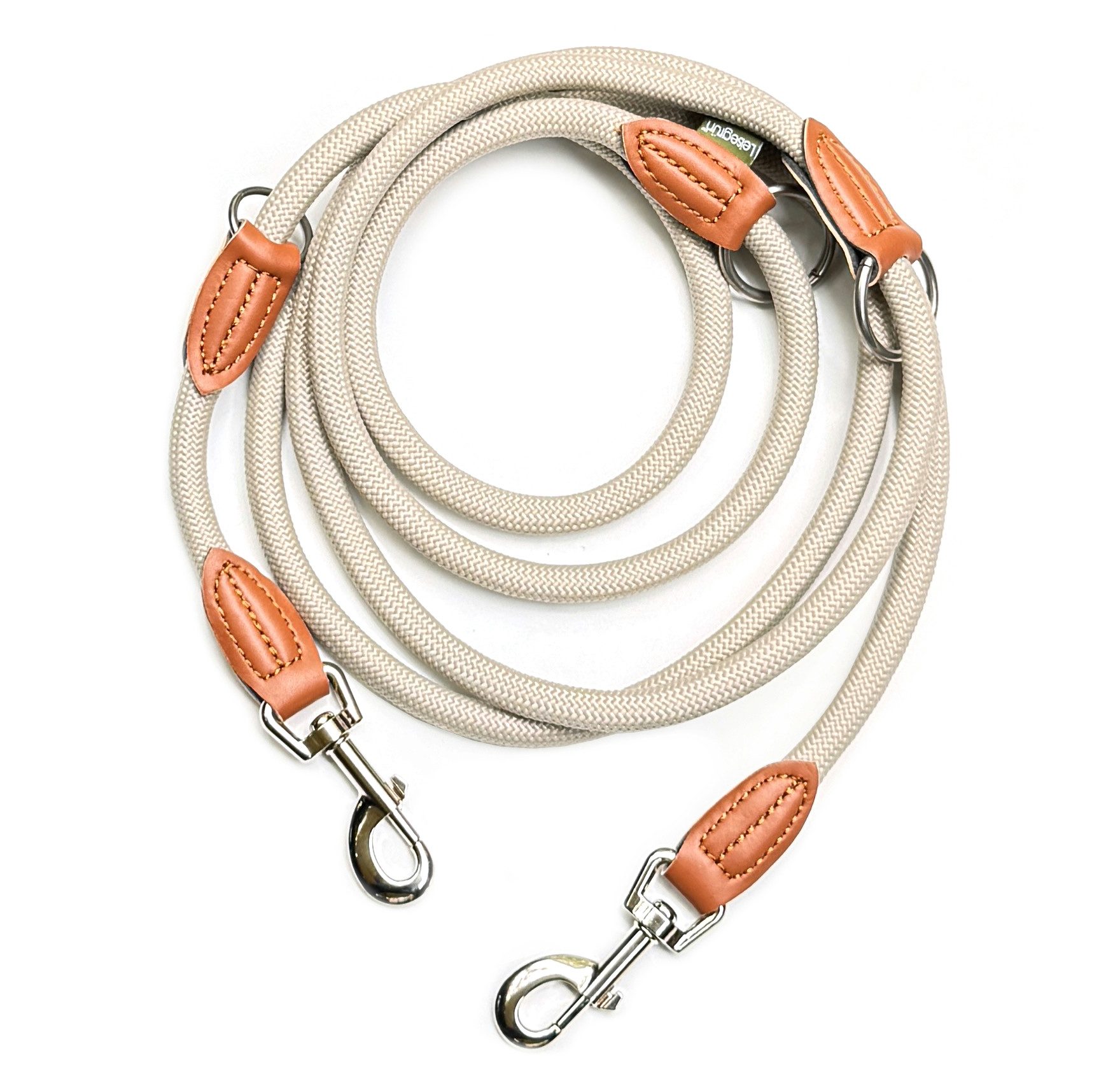 Leisegrün Hundeleine Hundeleine große Hunde Führleine 3m verstellbar mit 2 Karabiner, Nylon