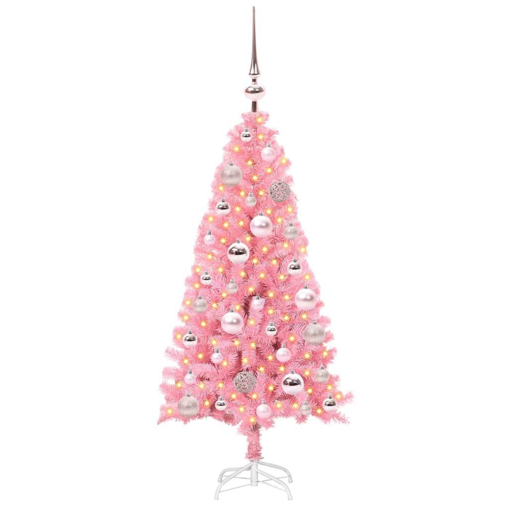 vidaXL Künstlicher Weihnachtsbaum Weihnachtsbaum Rosa 120 cm PVC