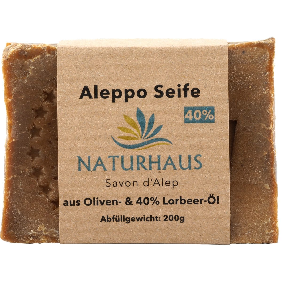 Naturhaus GmbH Handseife NATURHAUS Aleppo Seife 40% Lorbeeröl