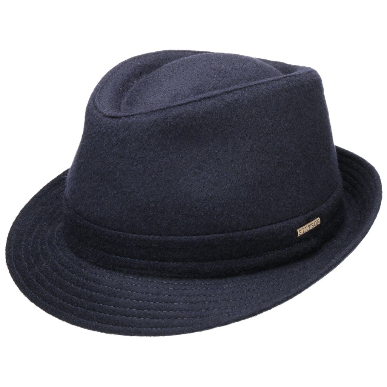 Stetson Trilby (1-St) Trilby mit Futter, Made in Italy blau