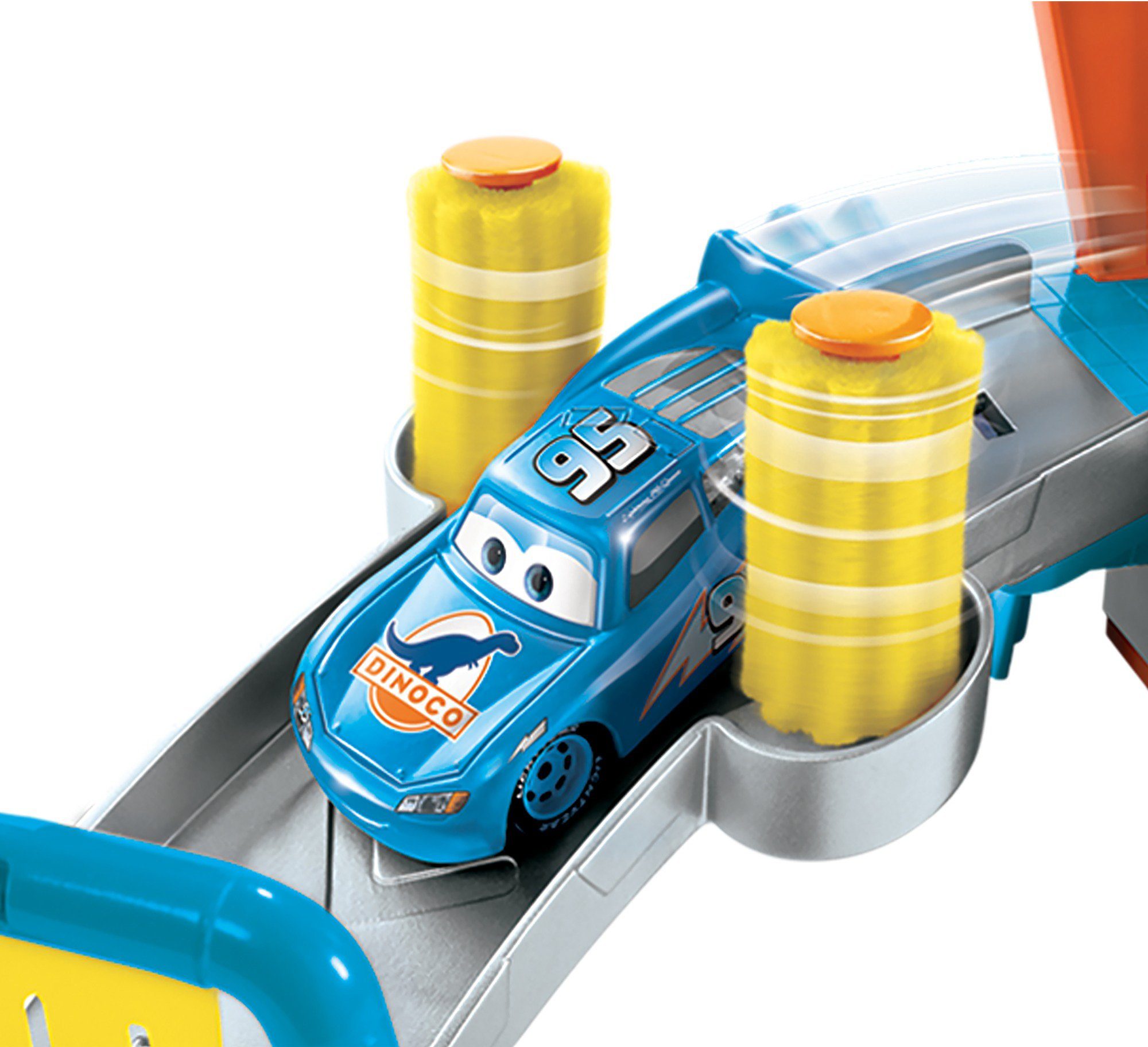 Farbwechseleffekt mit Spiel-Gebäude Cars, Disney inkl. Mattel® Dinoco Pixar Fahrzeug Autowaschanlage, Farbwechsel