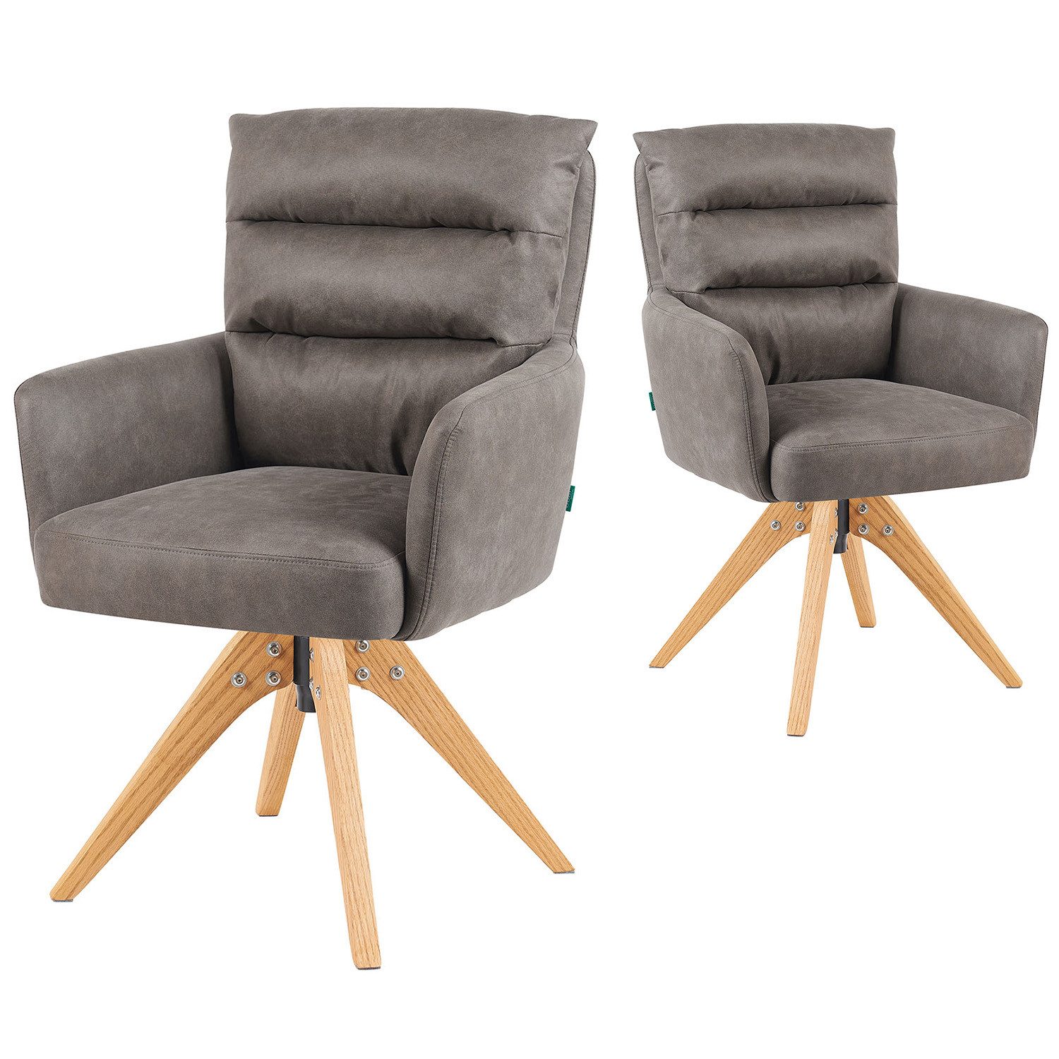 DUBI Möbel Polsterstuhl Mika-Juna 2er-Set, Federkern, günstig online kaufen