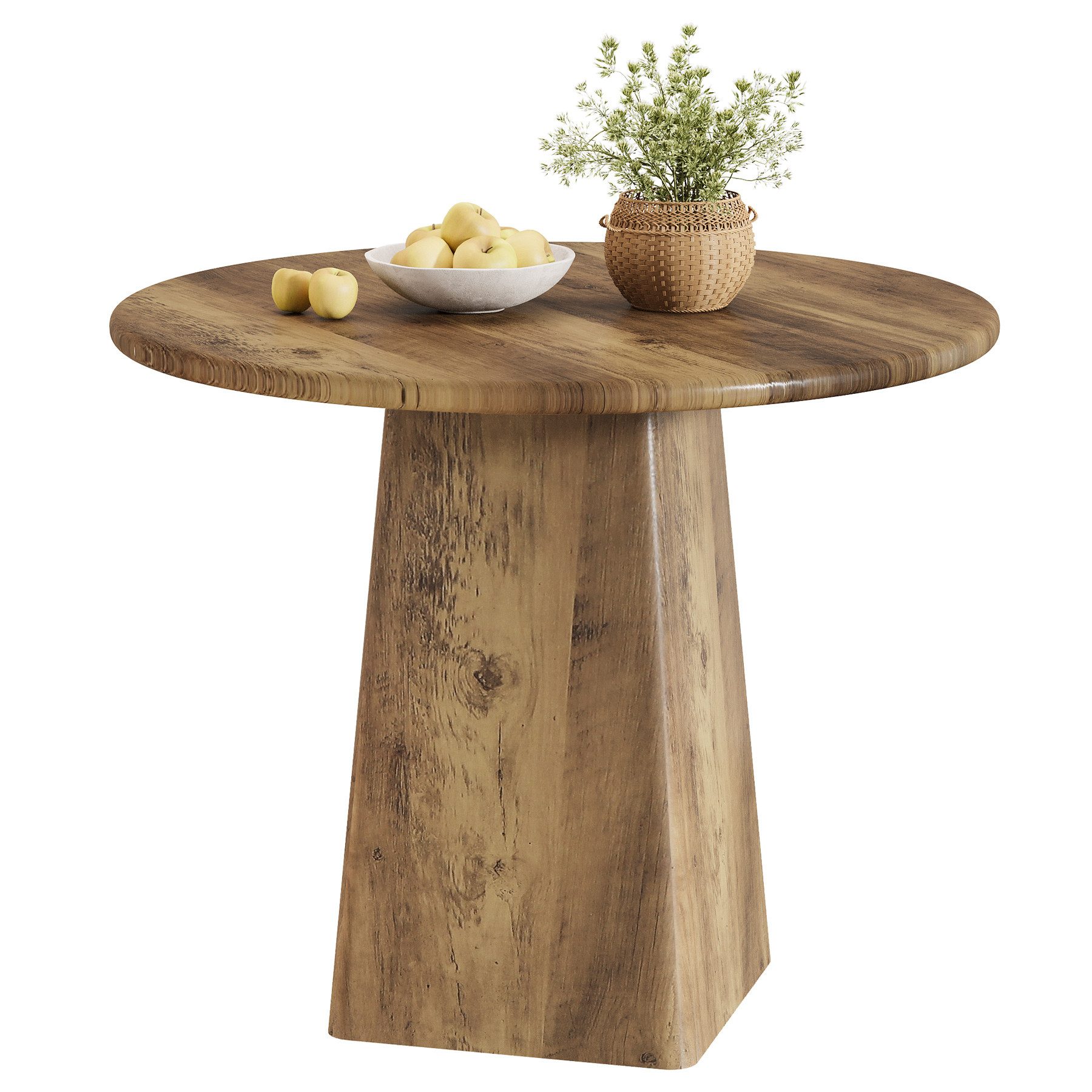 Tribesigns Esstisch 80cm runder Esstisch für 2–4 Personen, rustikales Klein günstig online kaufen