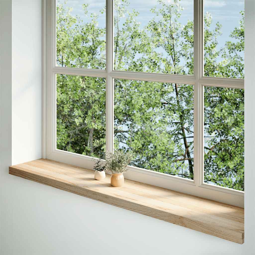 vidaXL Fensterbank 140 x 25 x 2 cm Fensterbänke aus massivem Eichenholz 140x25x2 cm ideal